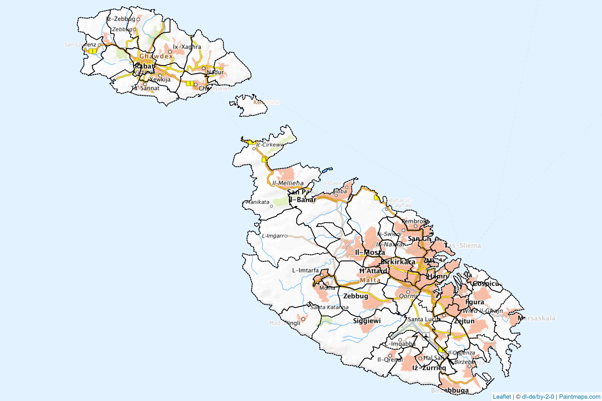 Muestras de recorte de mapas Malta -1