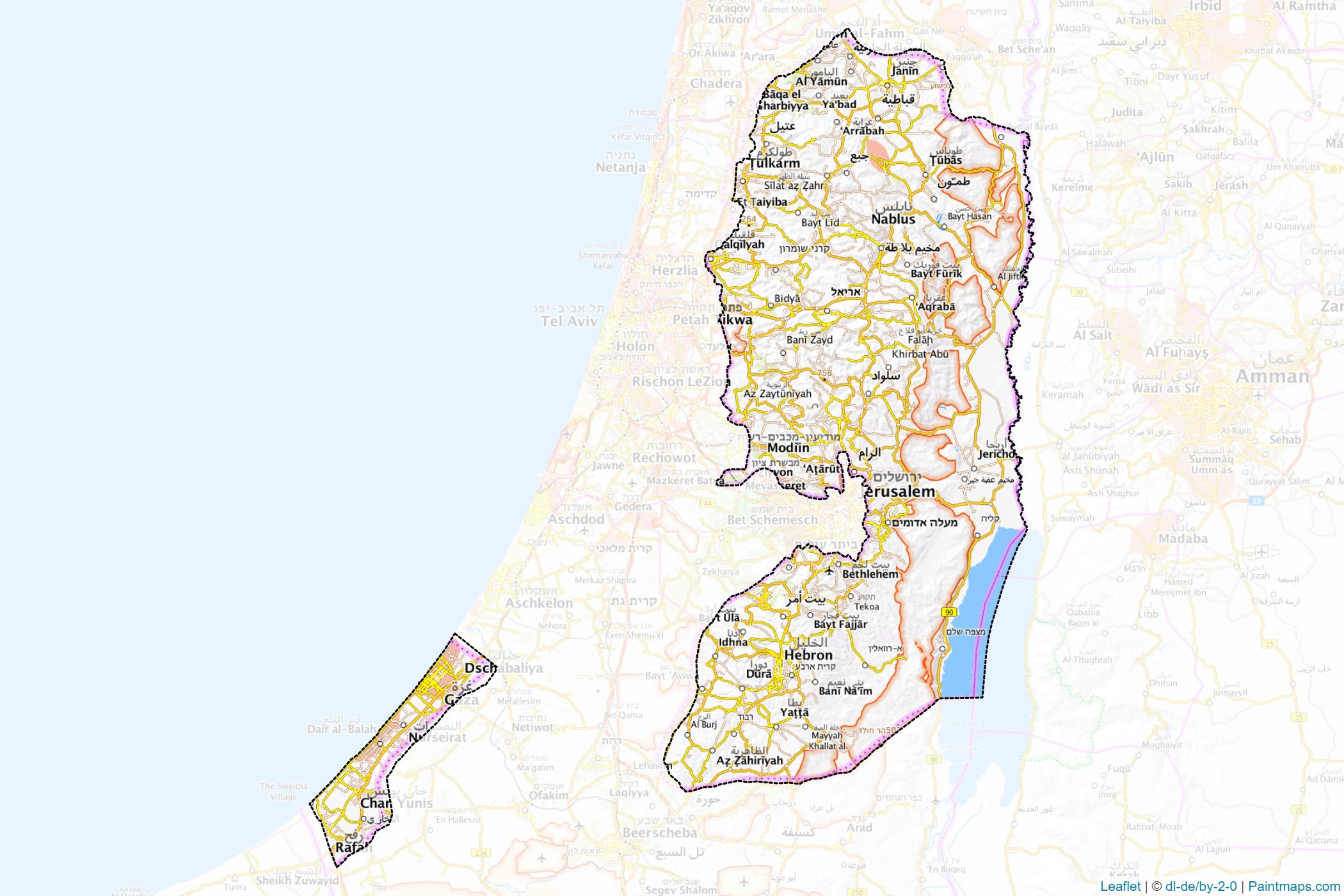 Palestine  Map Cropping Samples-1