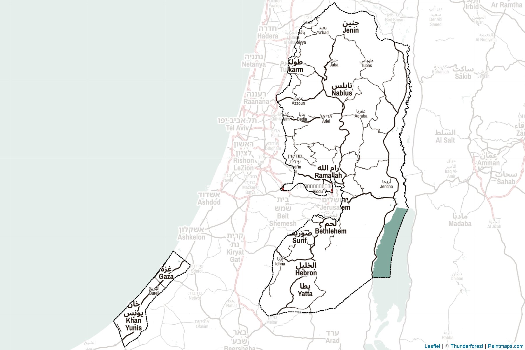 Palestine  Map Cropping Samples-2