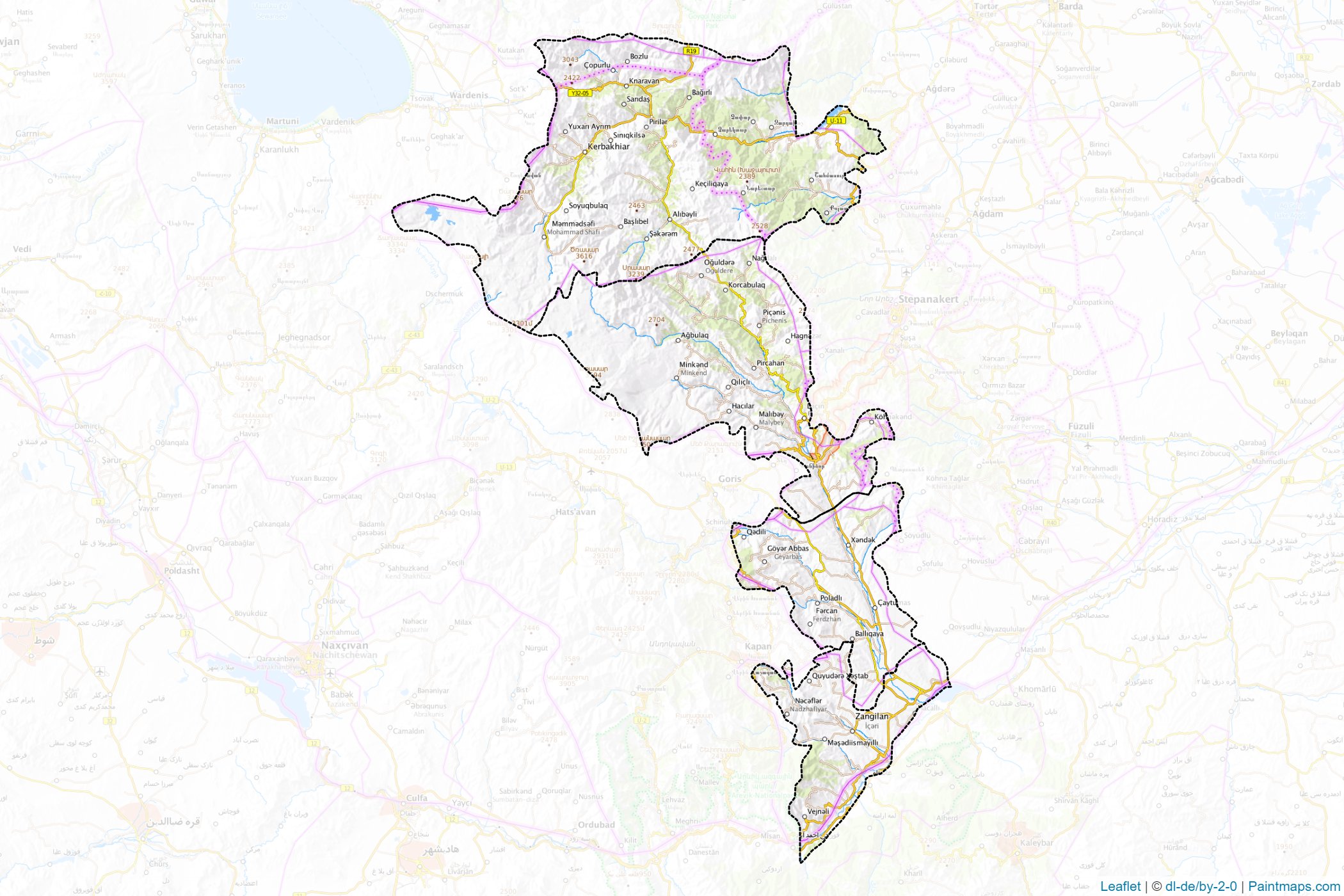 Kalbajar-Lachin (Azerbaijan) Map Cropping Samples-1