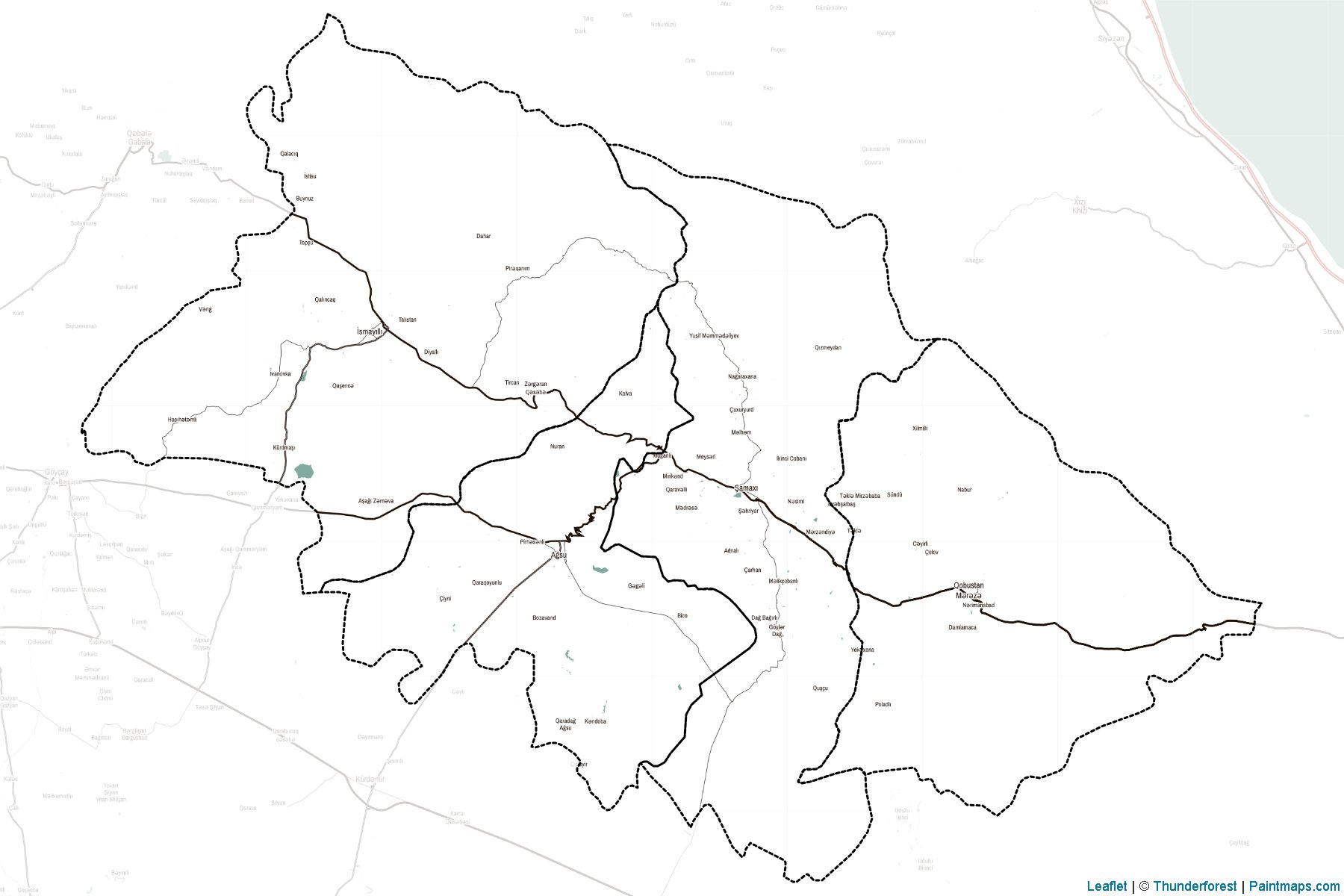 Daghlig Shirvan (Azerbaijan) Map Cropping Samples-2