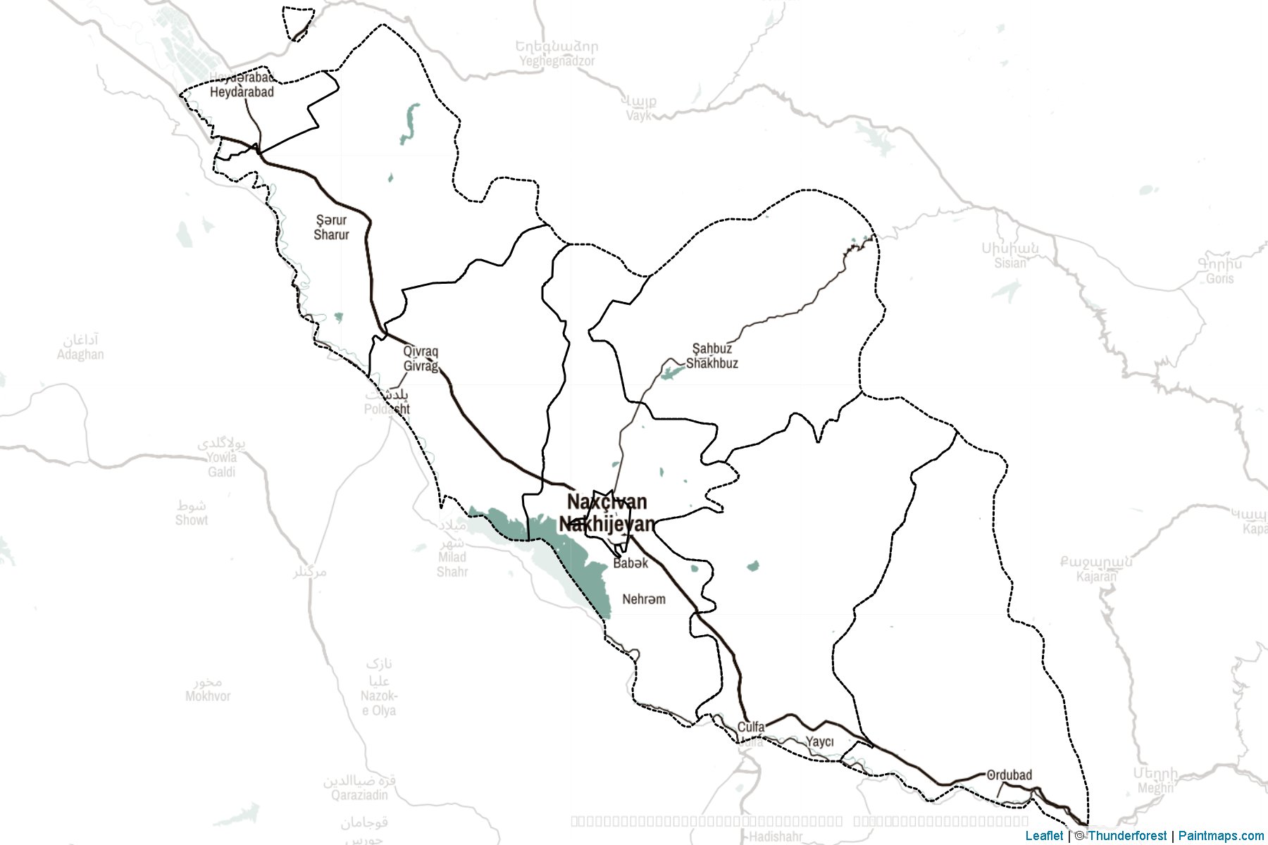 Naxçıvan Autonomous Republic (Azerbaijan) Map Cropping Samples-2