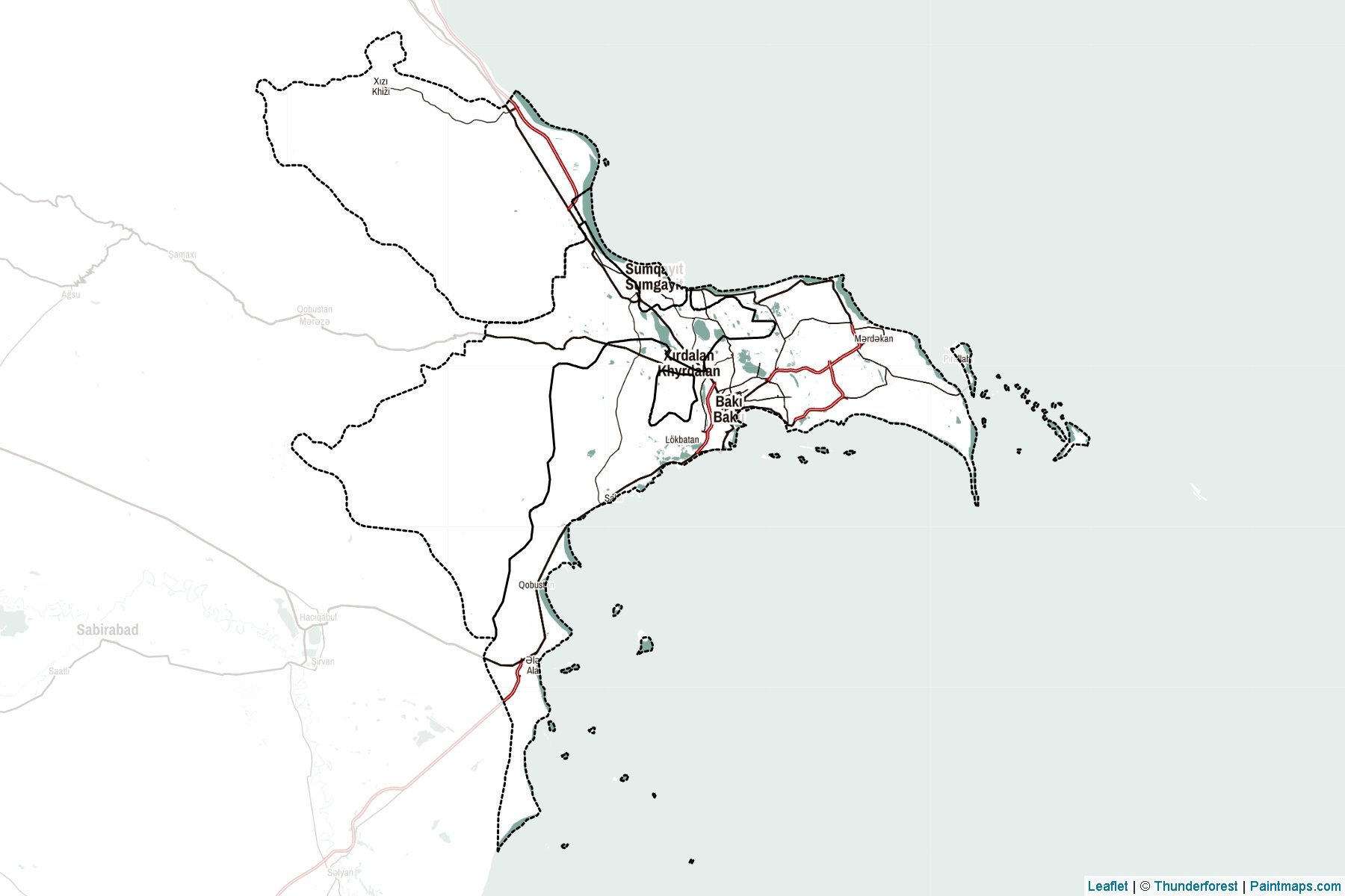 Muestras de recorte de mapas Absheron (Azerbaiyán)-2