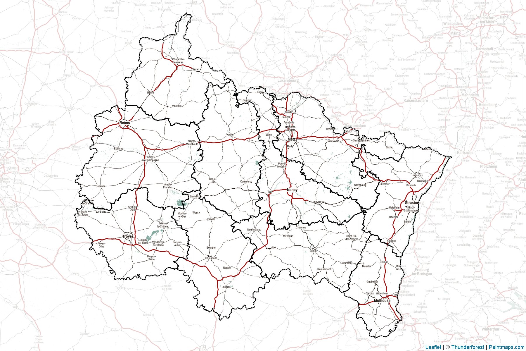 Muestras de recorte de mapas Great East (Francia)-2