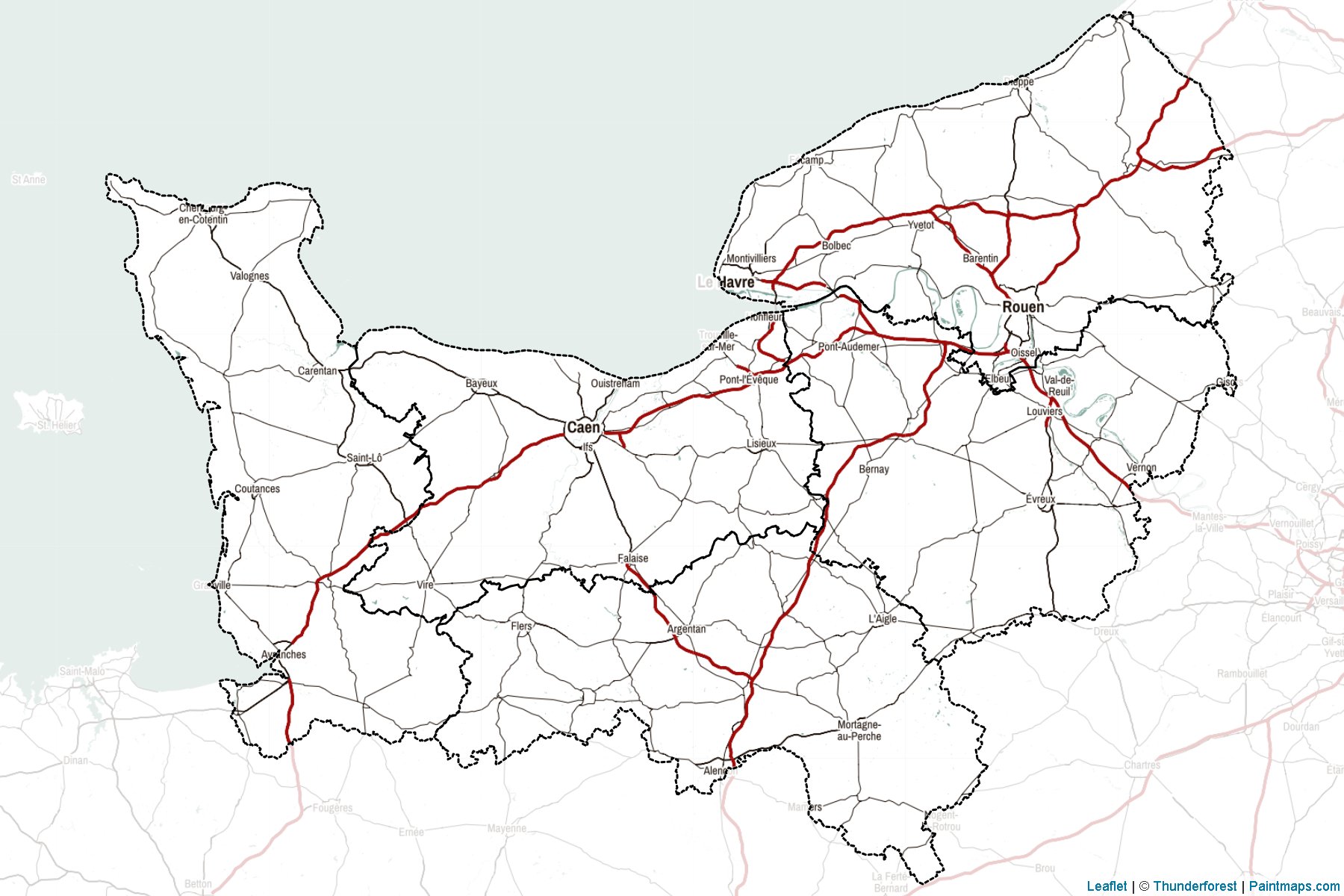 Normandy (France) Map Cropping Samples-2