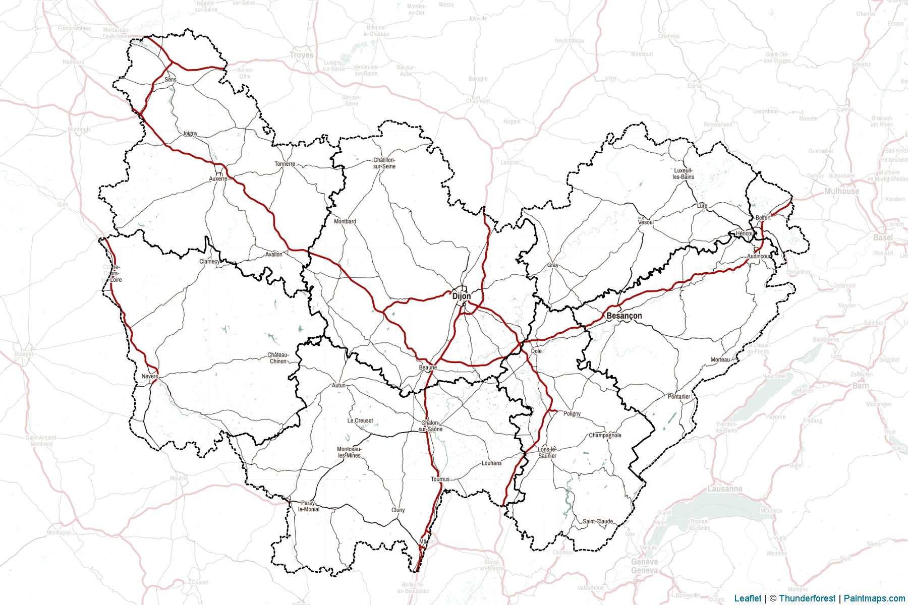 Burgundy-Franche-Comte (France) Map Cropping Samples-2