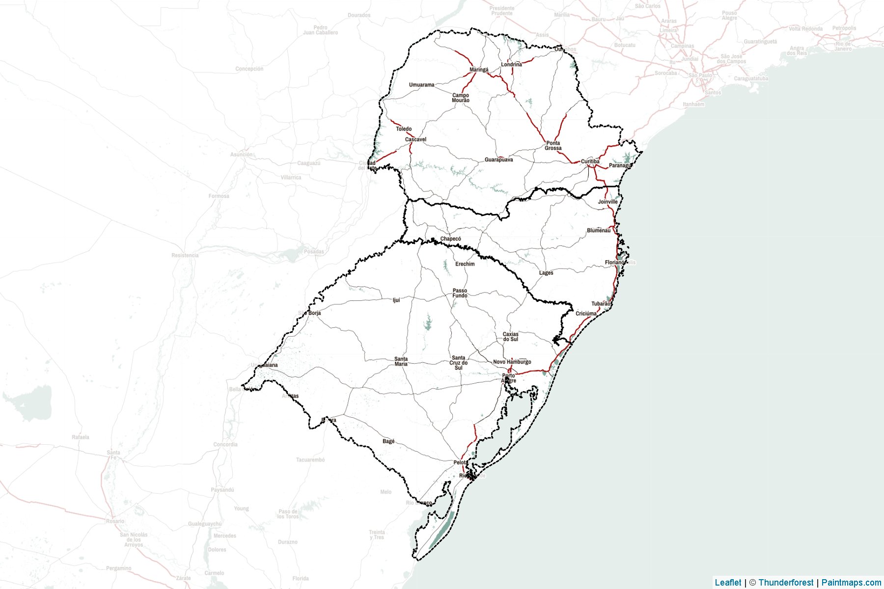 South (Brazil) Map Cropping Samples-2