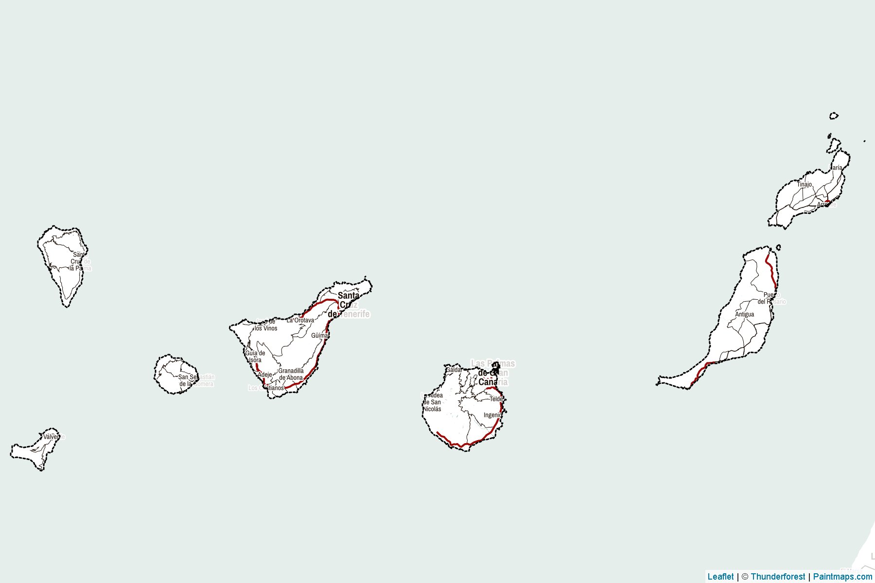 Kanarya Adaları (İspanya) Haritası Örnekleri-2