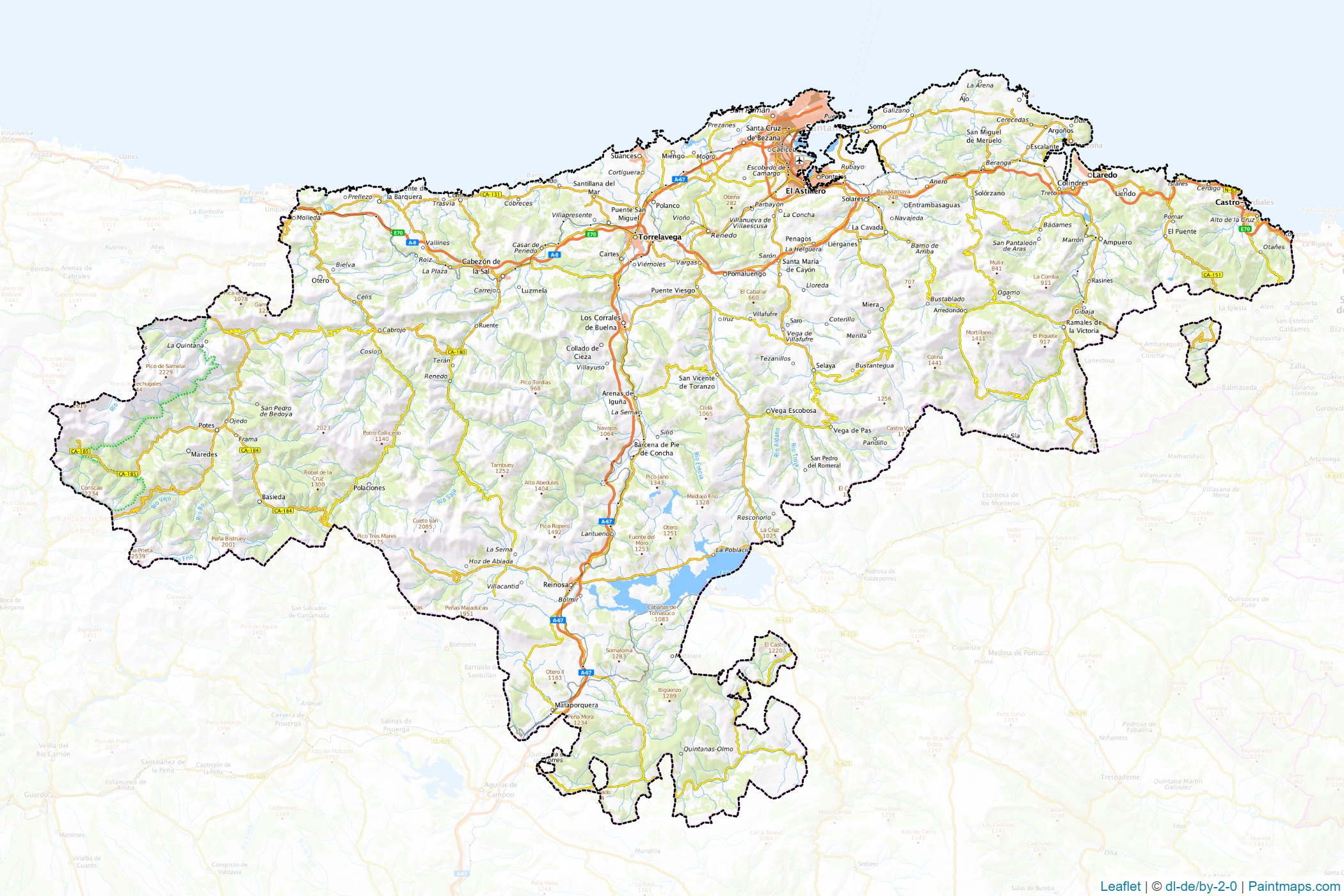 Cantabria (Spain) Map Cropping Samples-1