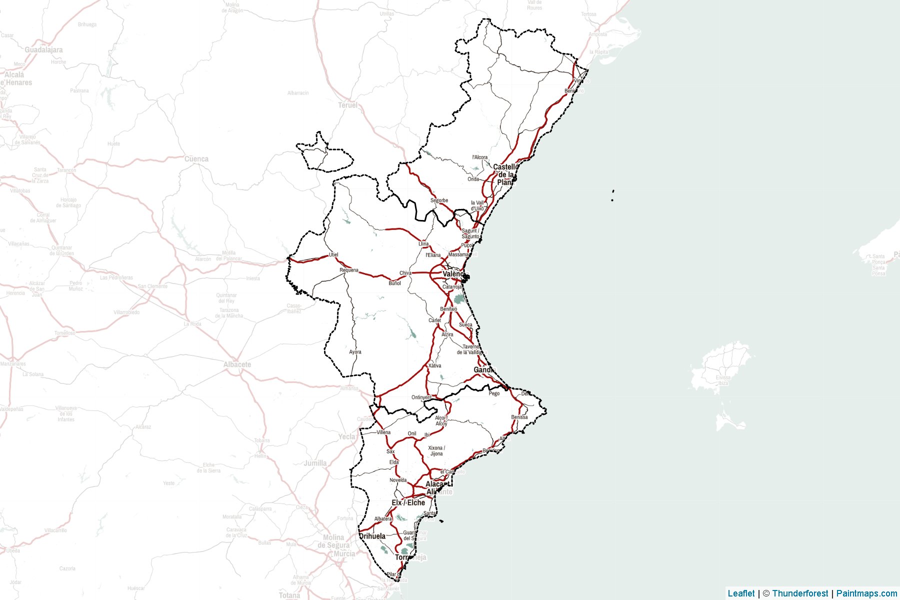 Valensiya (İspanya) Haritası Örnekleri-2