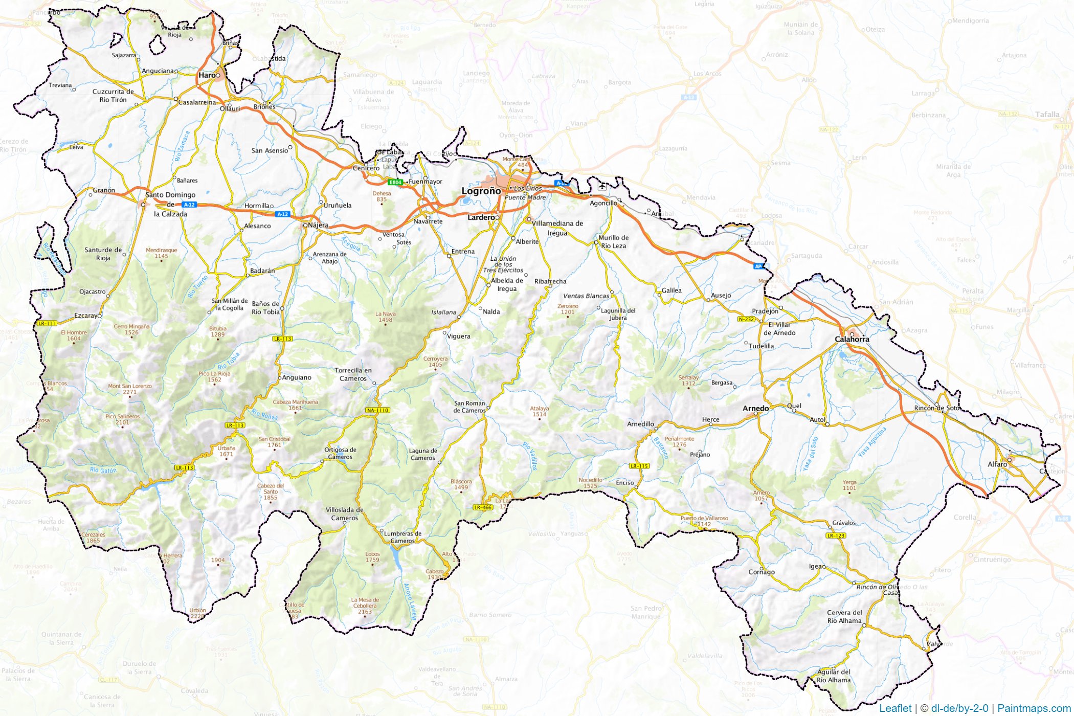 La Rioja (İspanya) Haritası Örnekleri-1