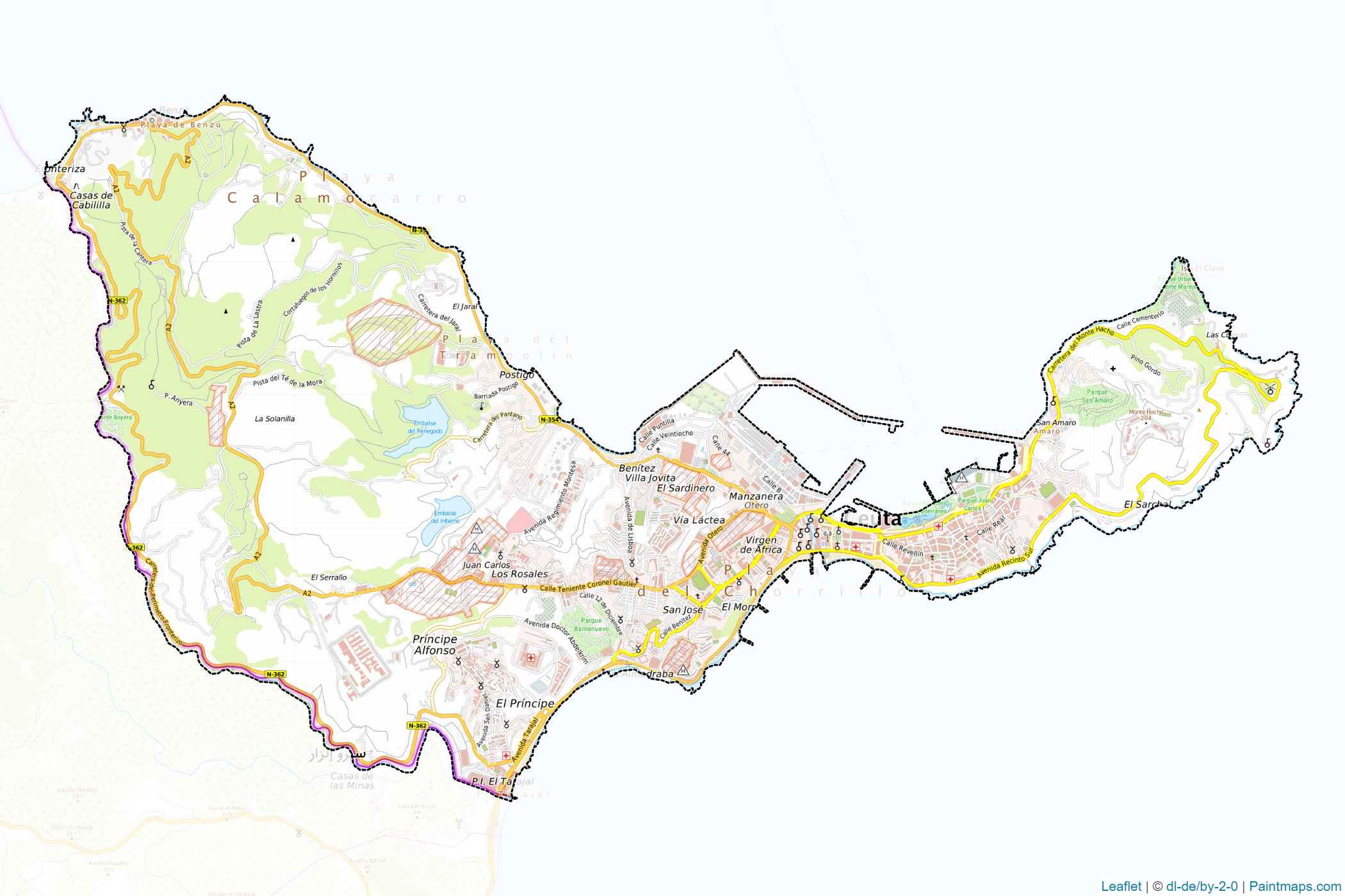 Ceuta (Spain) Map Cropping Samples-1