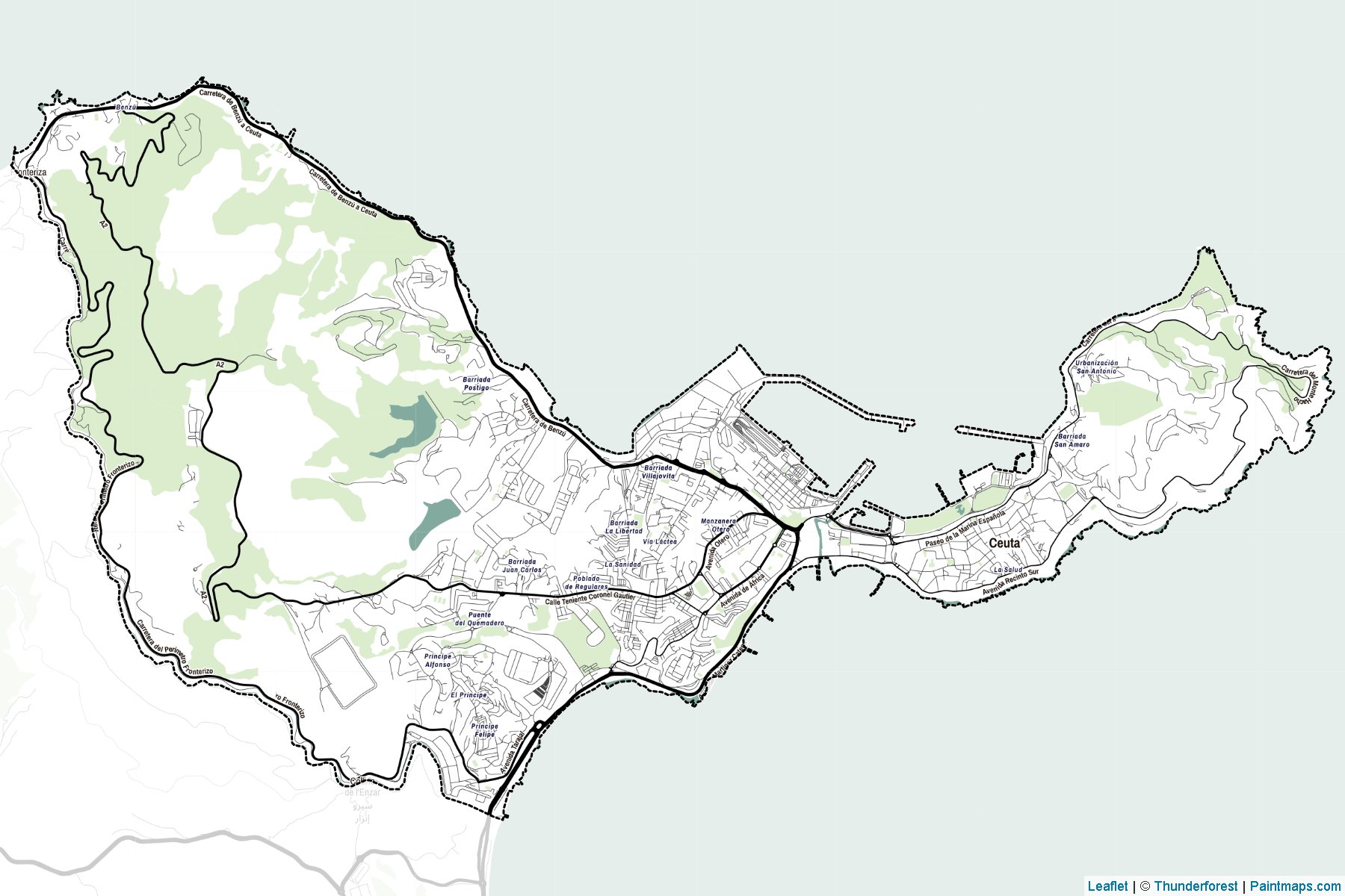 Ceuta (Spain) Map Cropping Samples-2