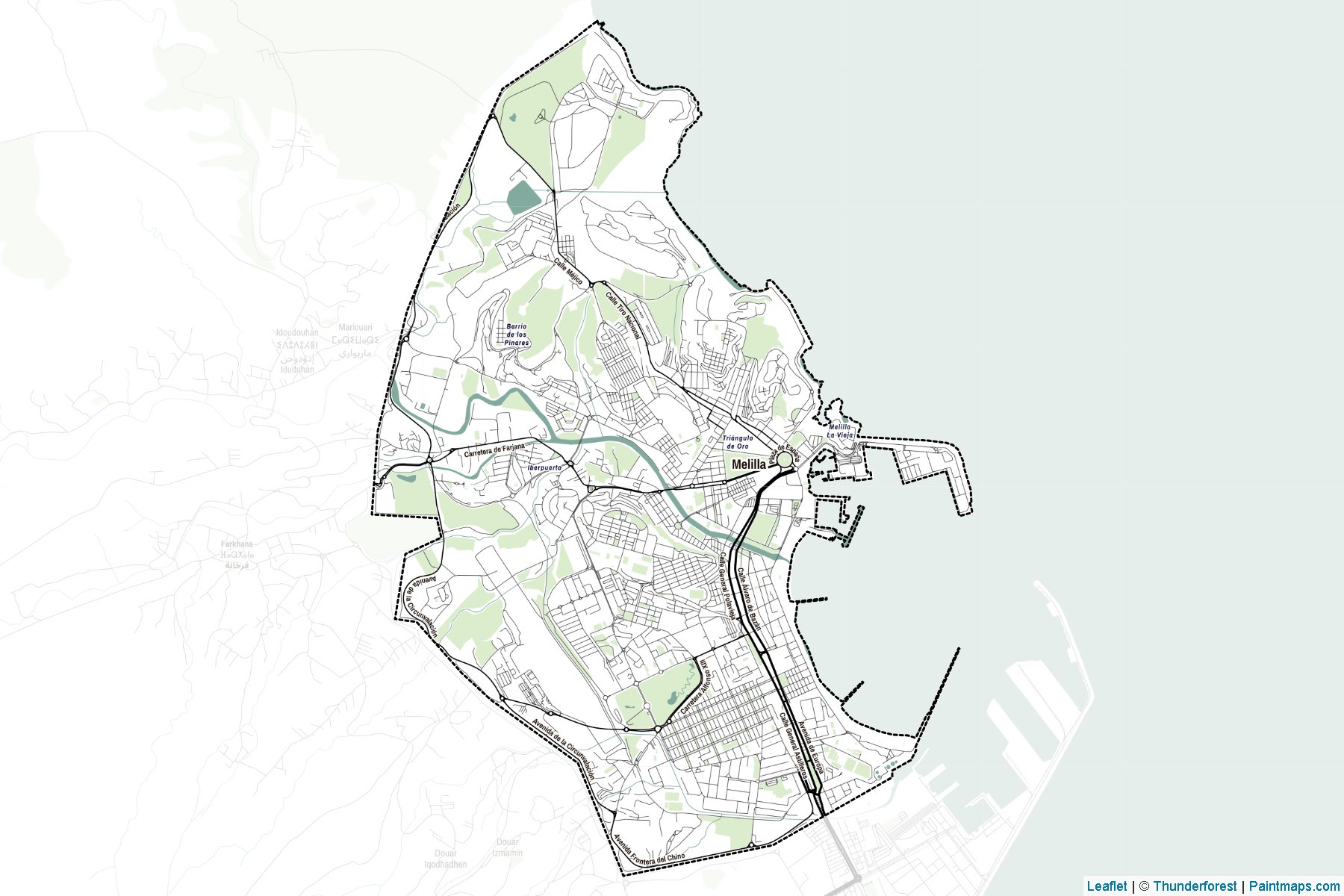 Melilla (Spain) Map Cropping Samples-2