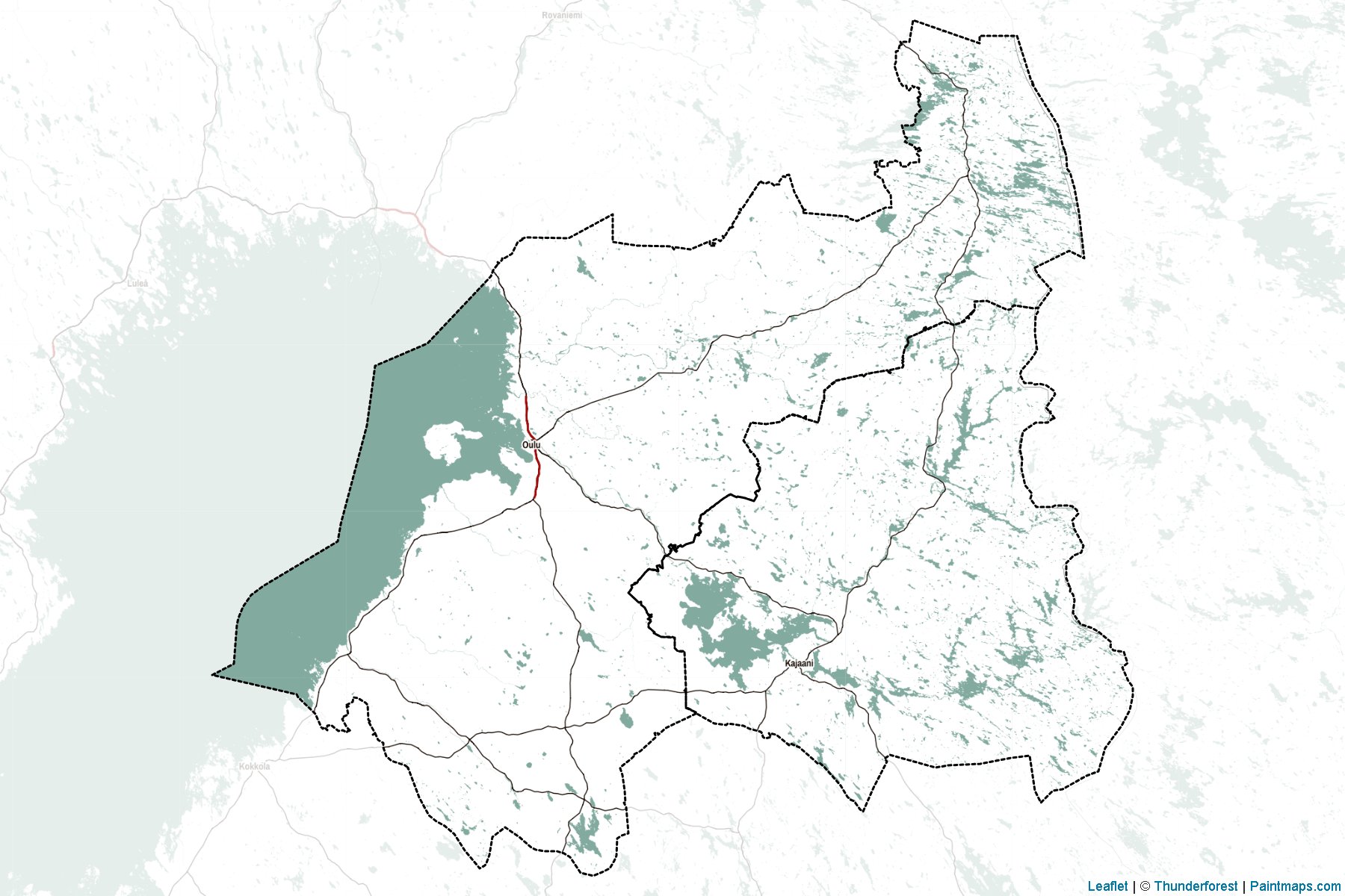 Northern Finland (Finlandiya) Haritası Örnekleri-2