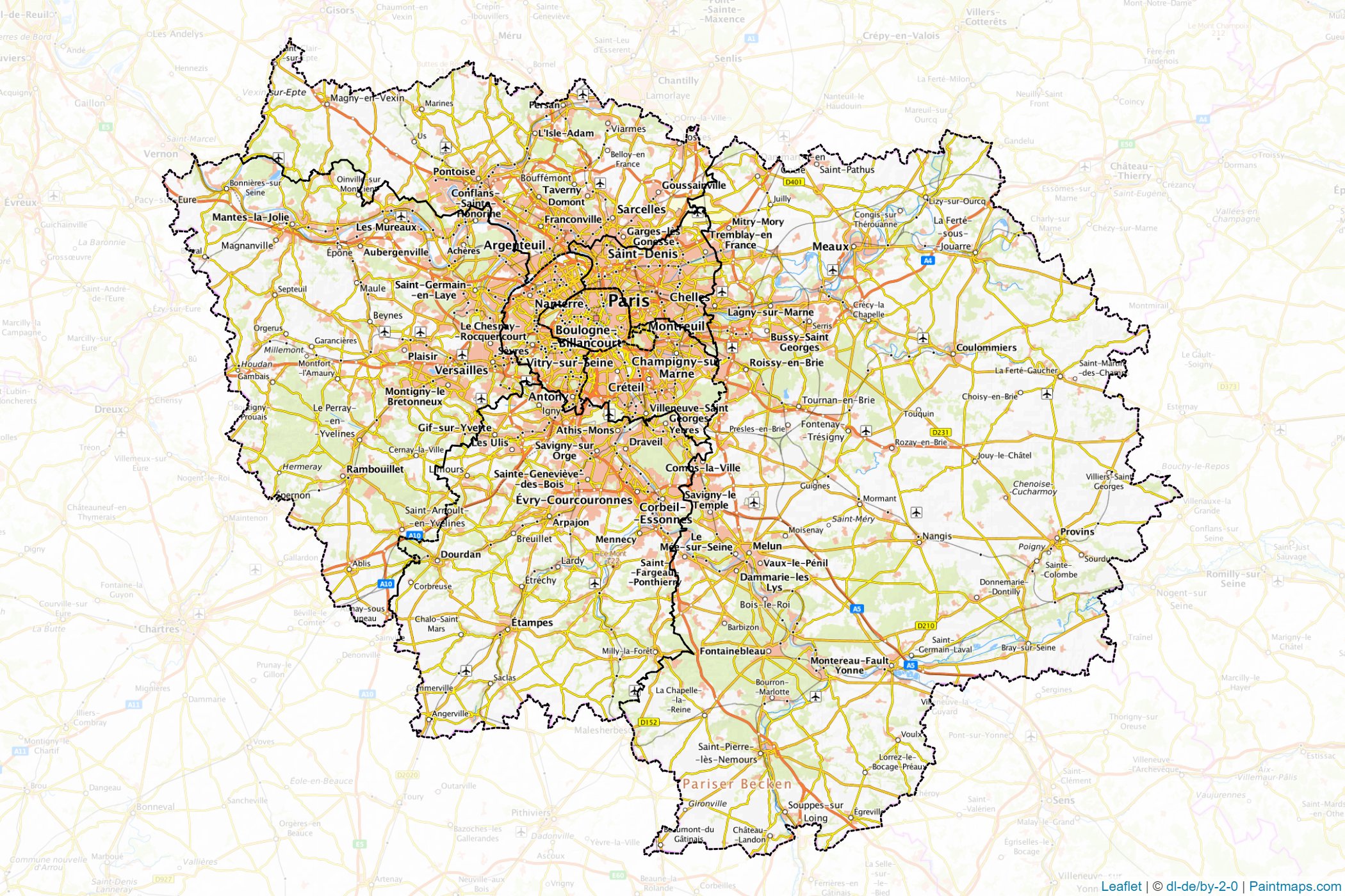 Ile-of-France (France) Map Cropping Samples-1