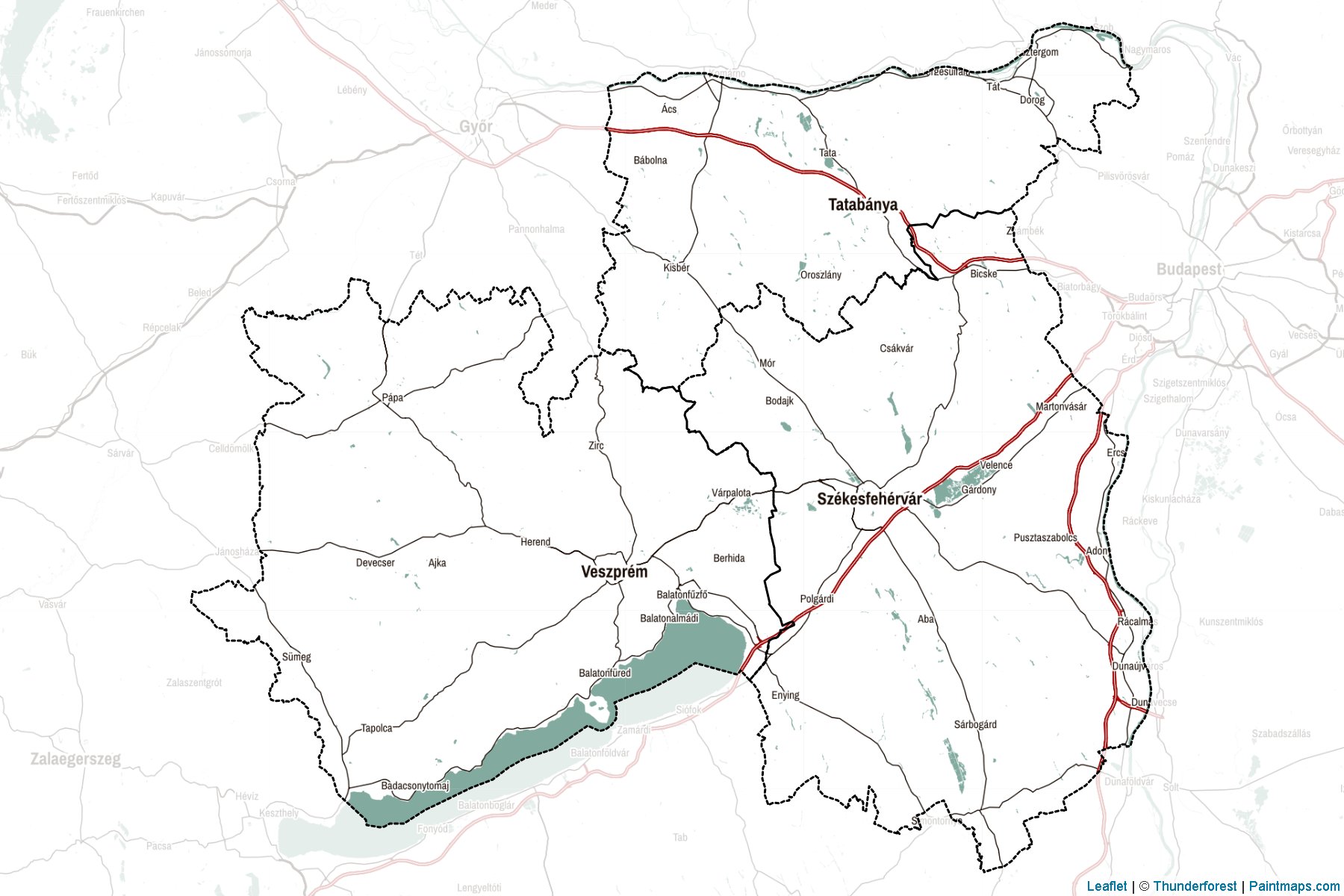 Central Transdanubia (Hungary) Map Cropping Samples-2