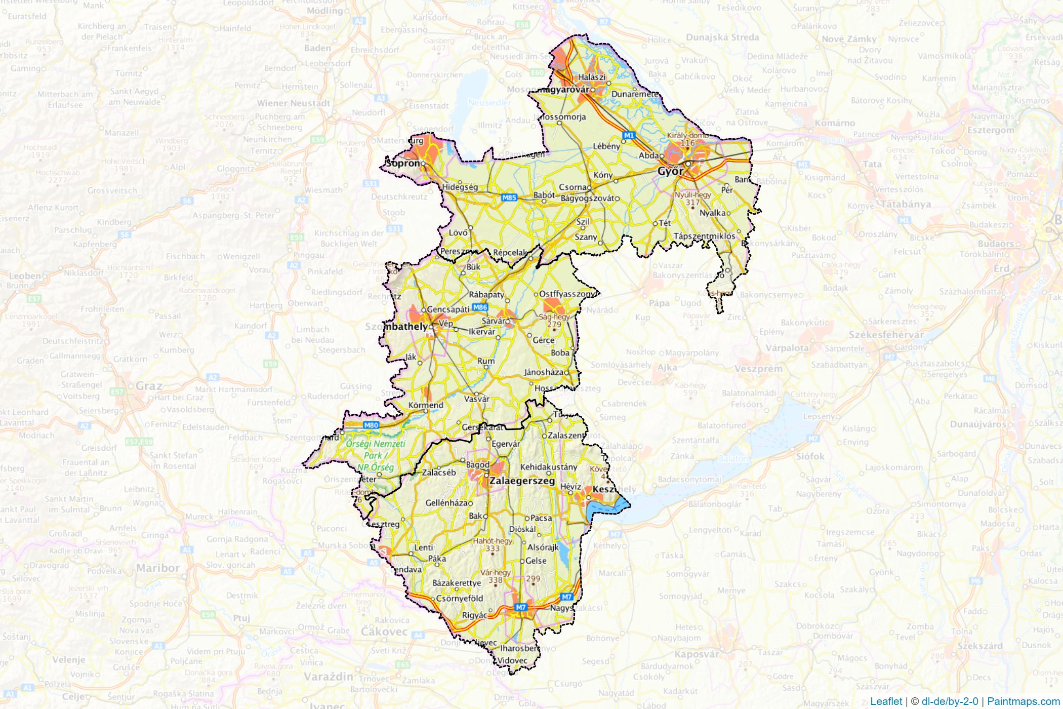 Western Transdanubia (Hungary) Map Cropping Samples-1