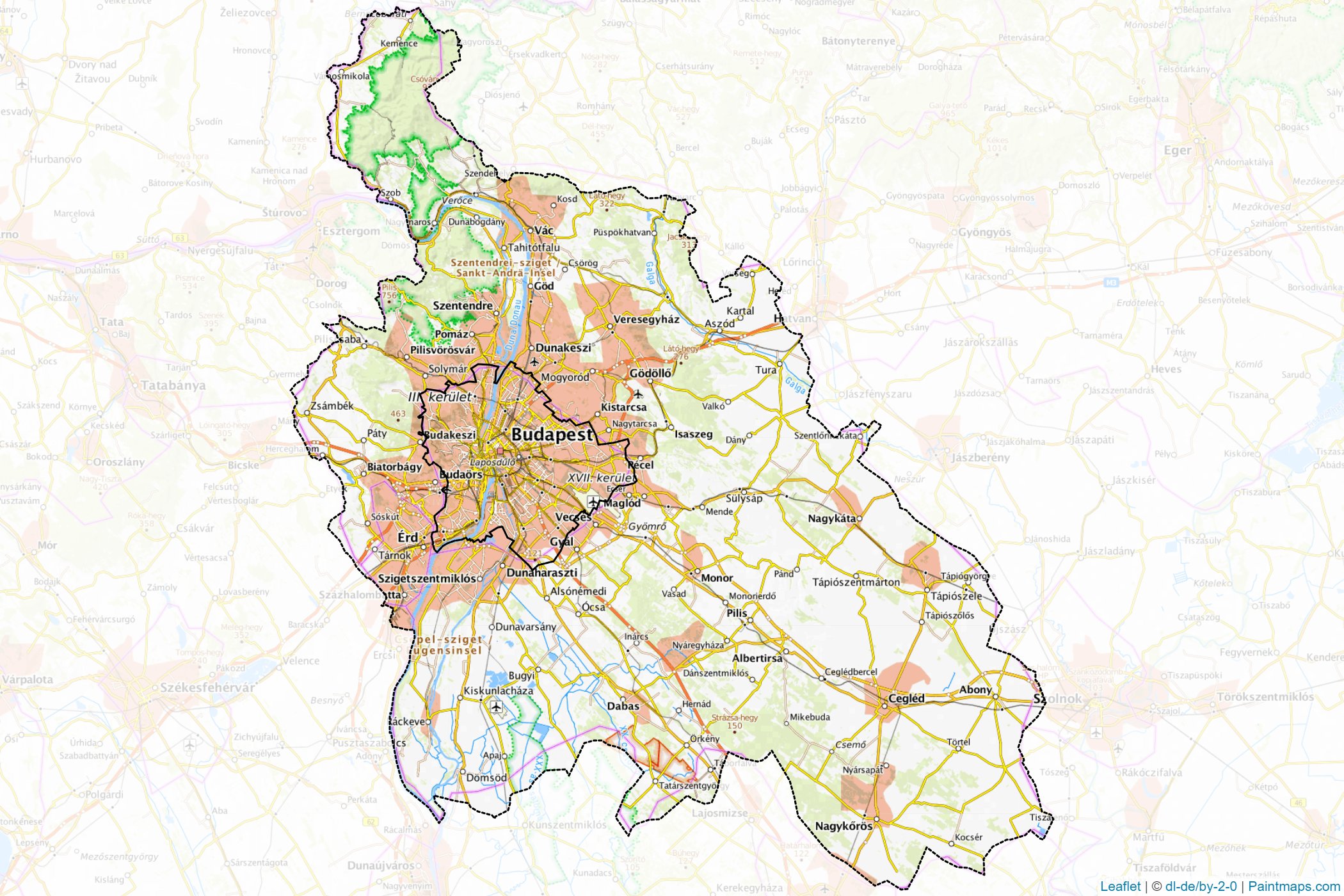 Central Hungary (Hungary) Map Cropping Samples-1