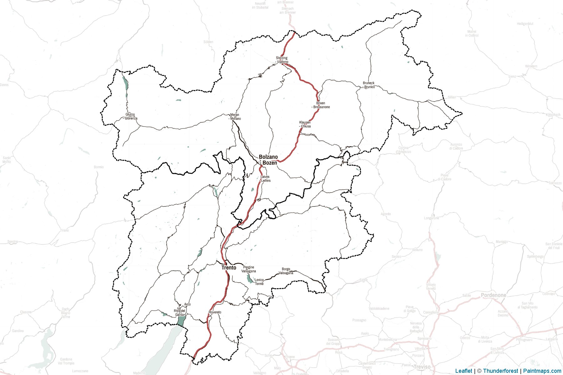 Trentino-South Tyrol (Italy) Map Cropping Samples-2