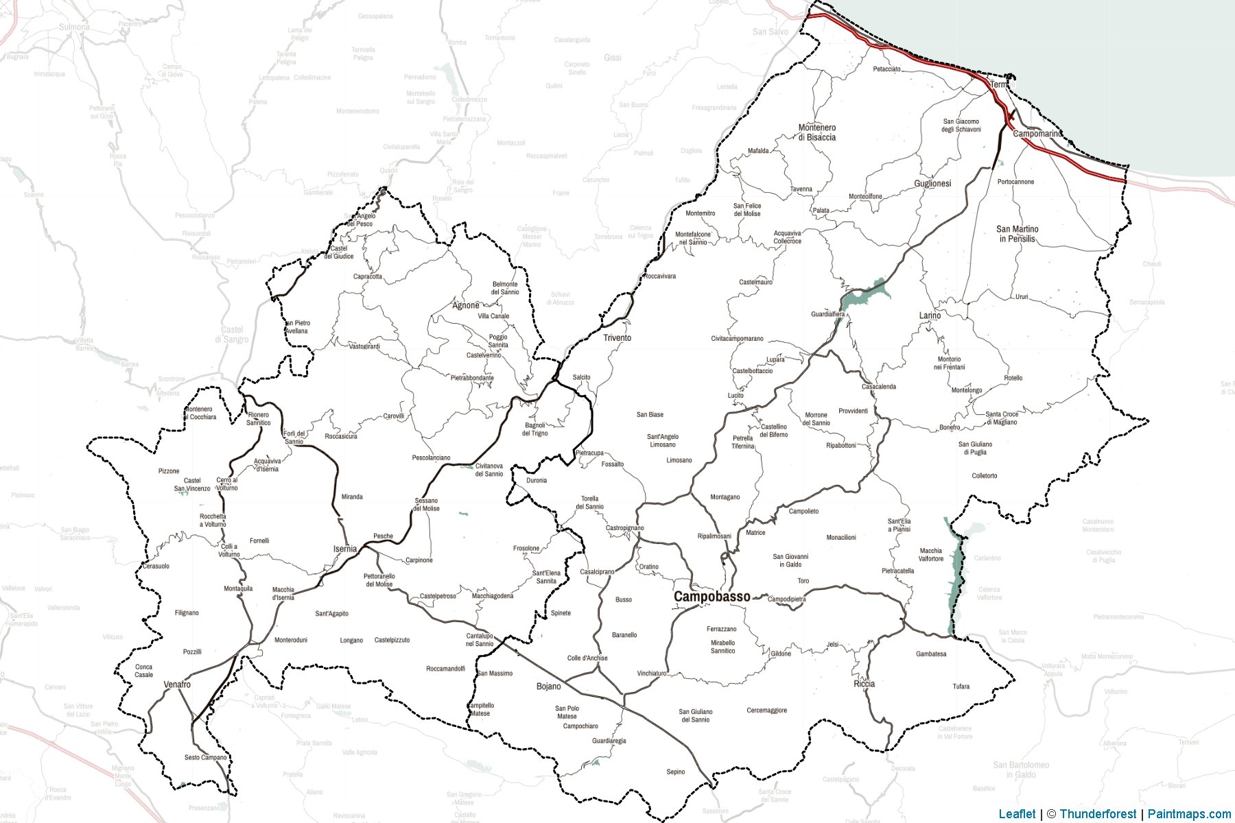 Molise (İtalya) Haritası Örnekleri-2