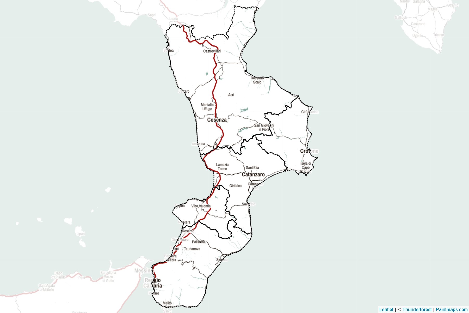 Muestras de recorte de mapas Calabria (Italia)-2