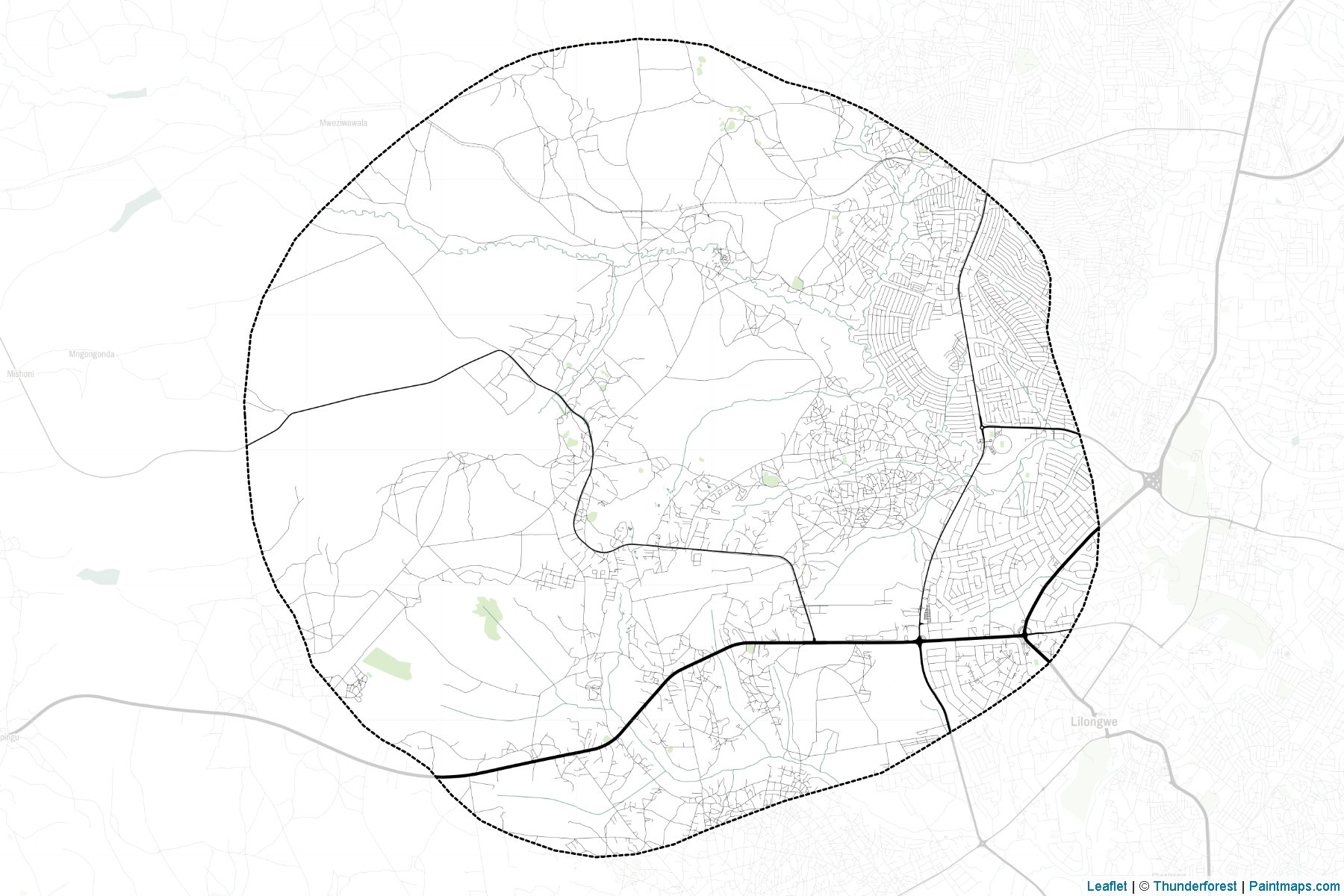 Lilongwe City (Malawi) Map Cropping Samples-2