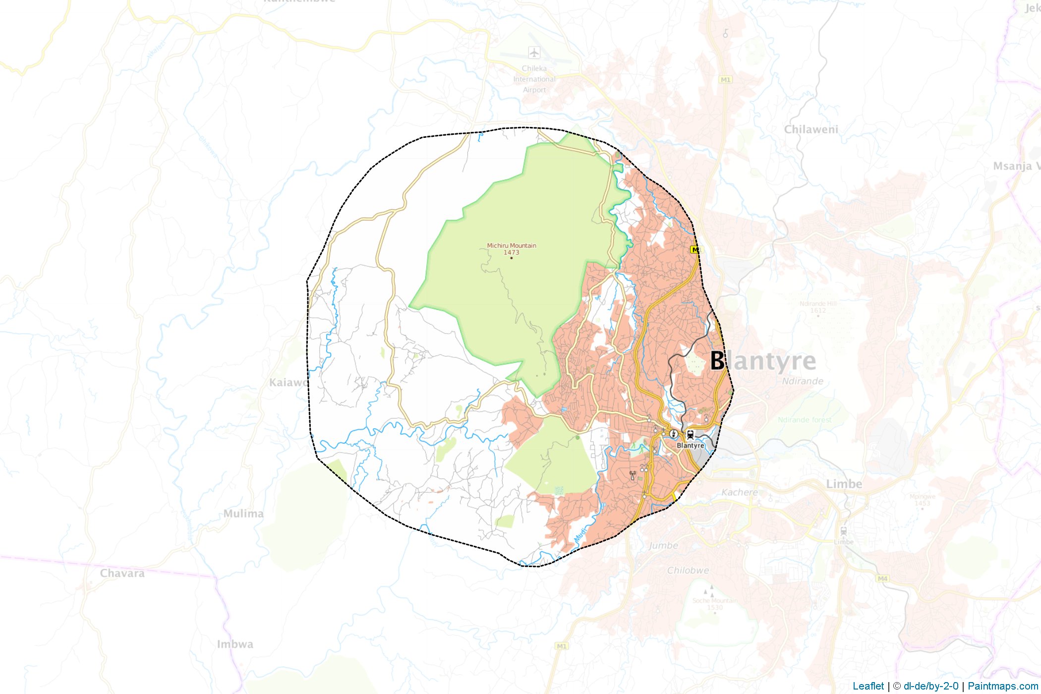 Blantyre City (Malavi) Haritası Örnekleri-1