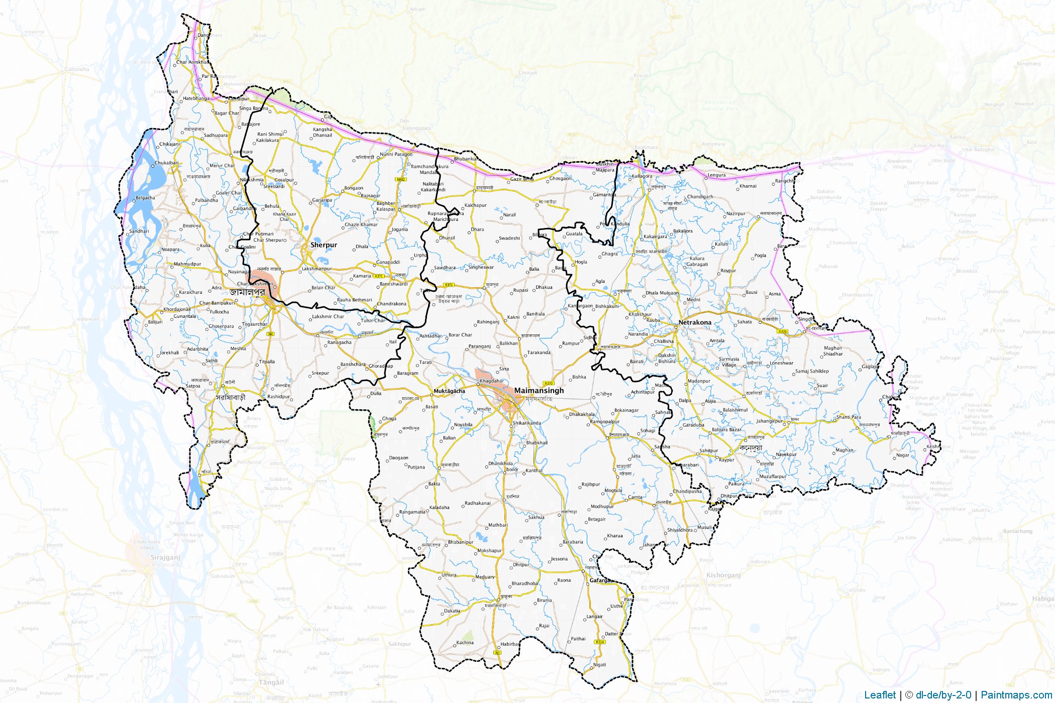 Mymensingh (Bangladesh) Map Cropping Samples-1