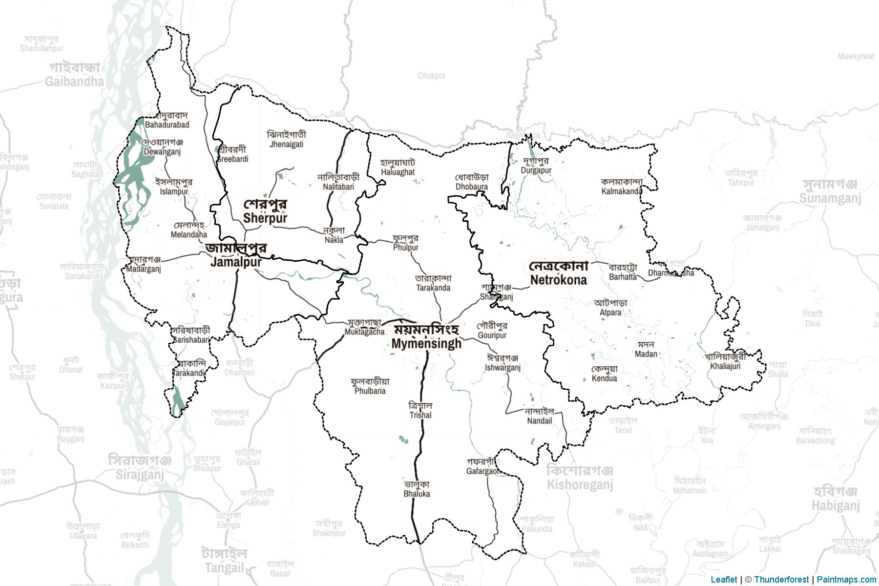 Mymensingh (Bangladesh) Map Cropping Samples-2