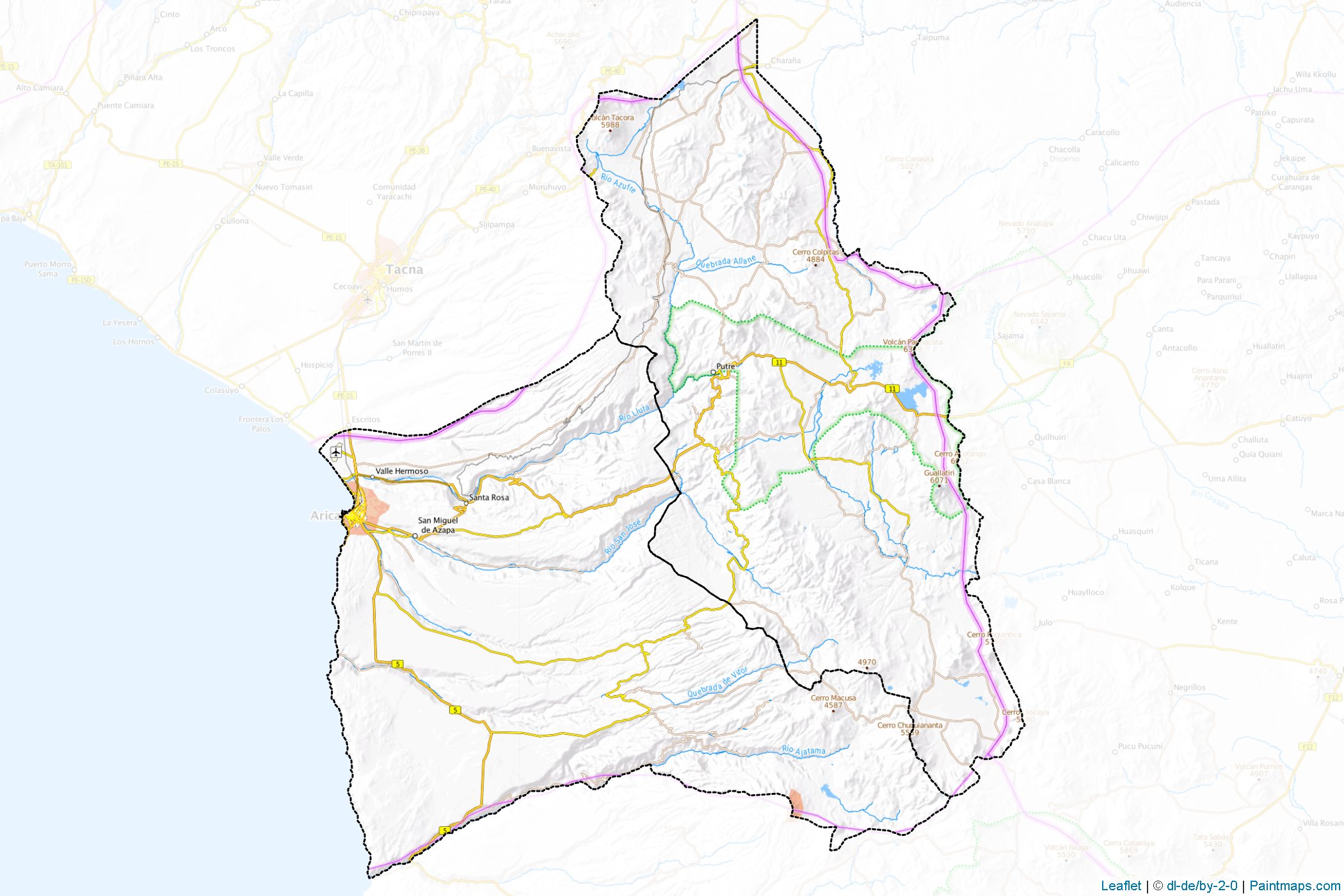 Arica and Parinacota (Chile) Map Cropping Samples-1