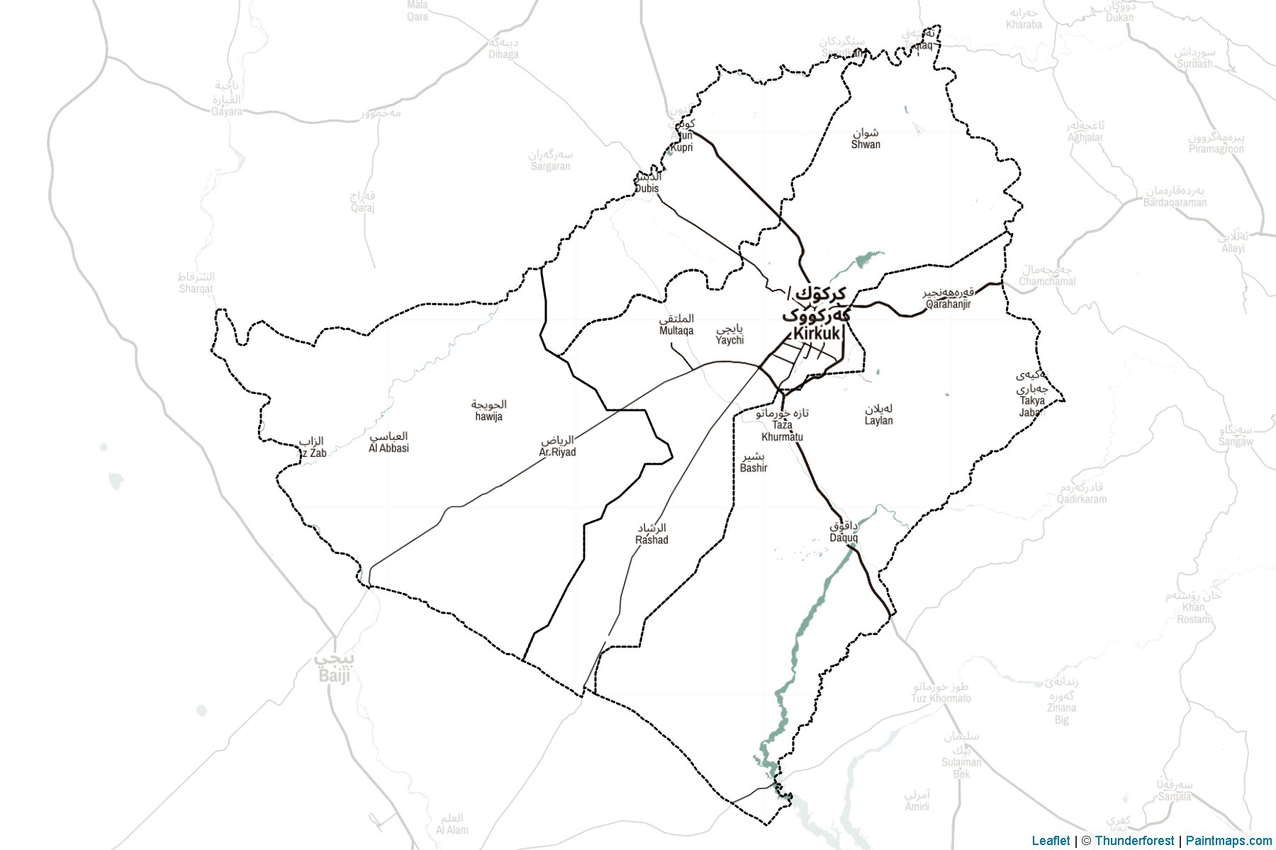 Kerkük (Irak) Haritası Örnekleri-2