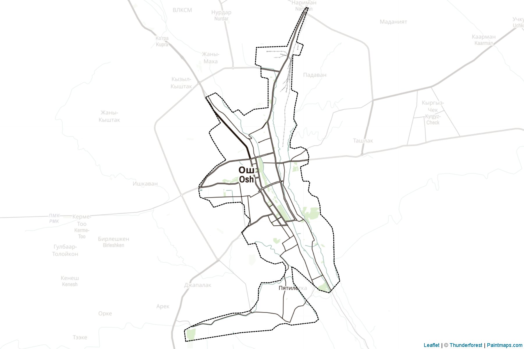 Osh City (Kyrgyzstan) Map Cropping Samples-2