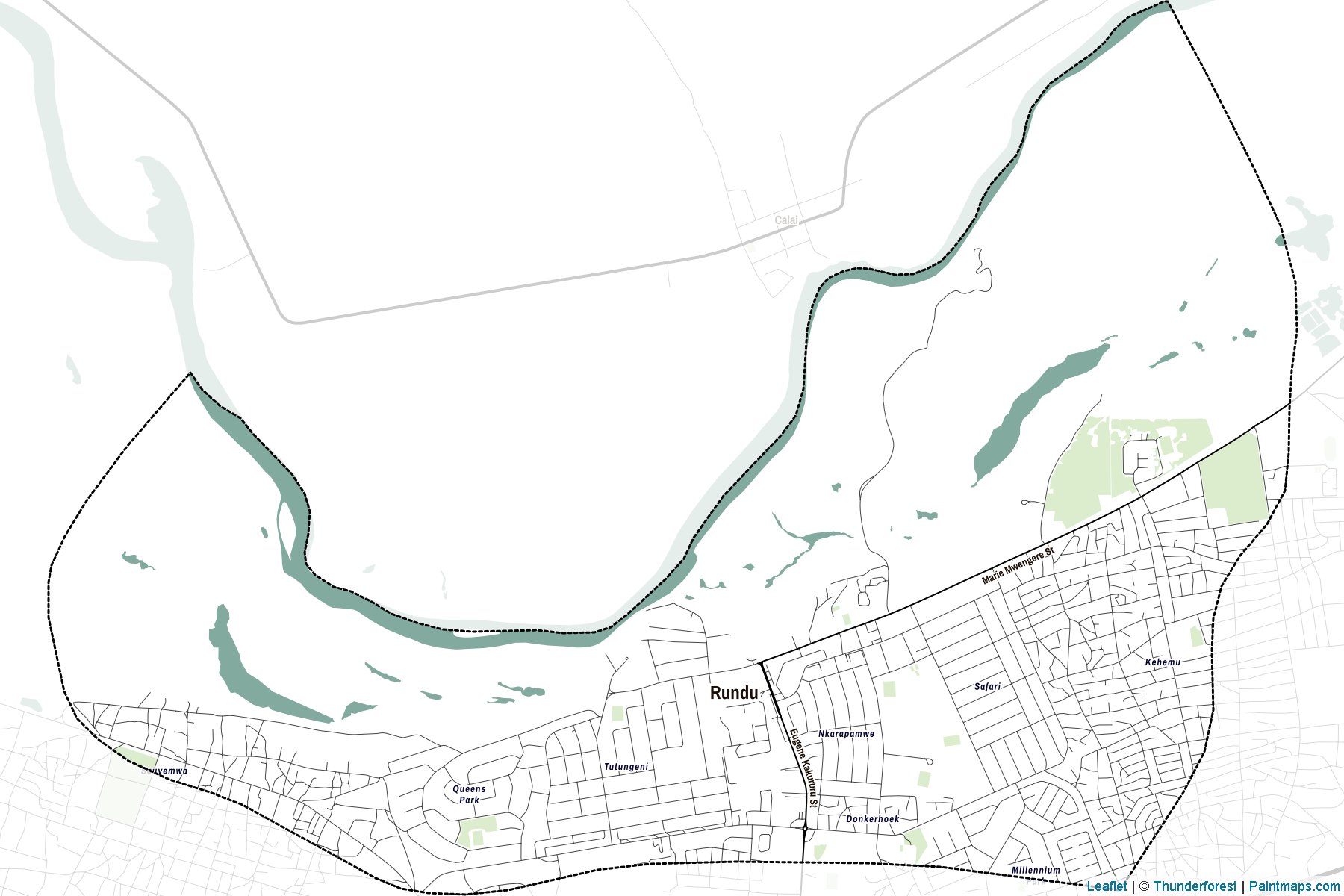 Kavango West (Namibia) Map Cropping Samples-2