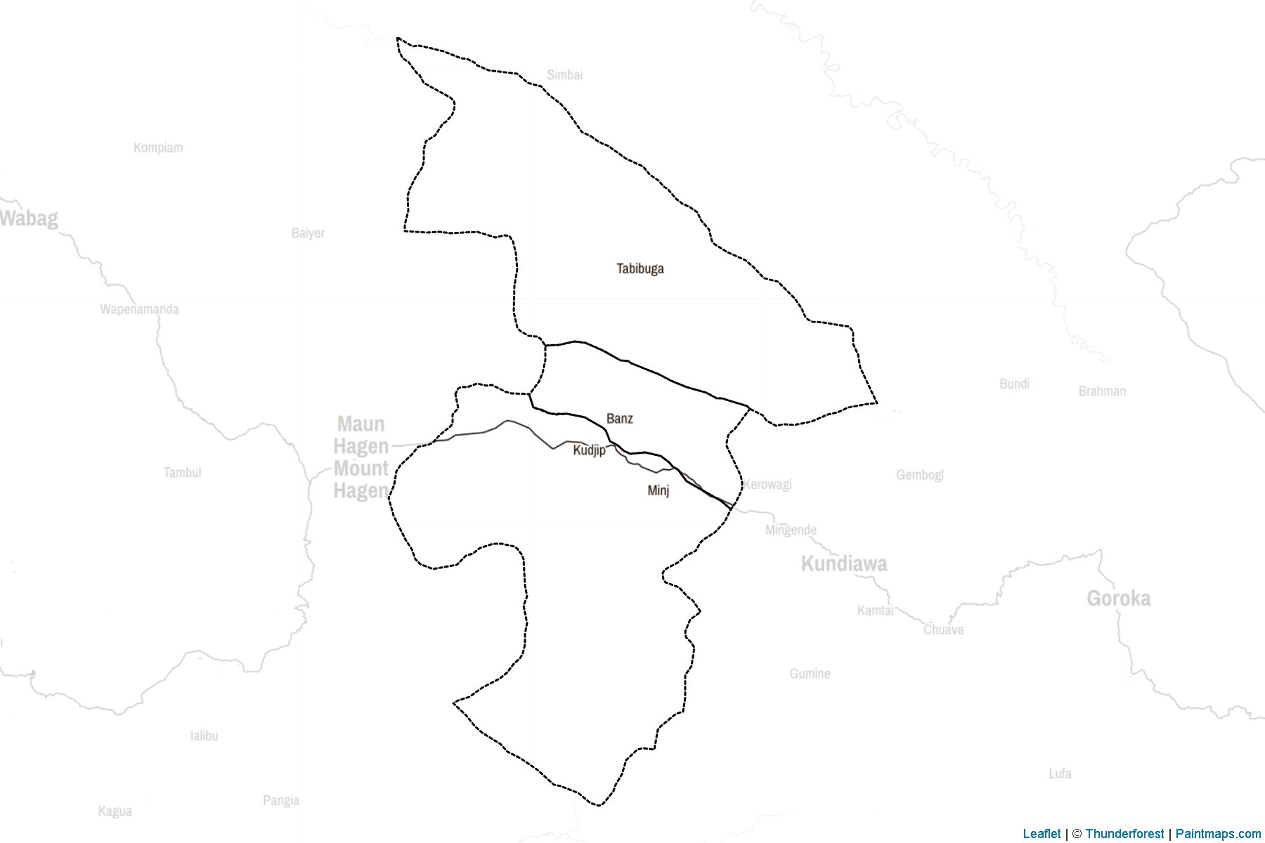 Muestras de recorte de mapas Jiwaka (Papúa Nueva Guinea)-2