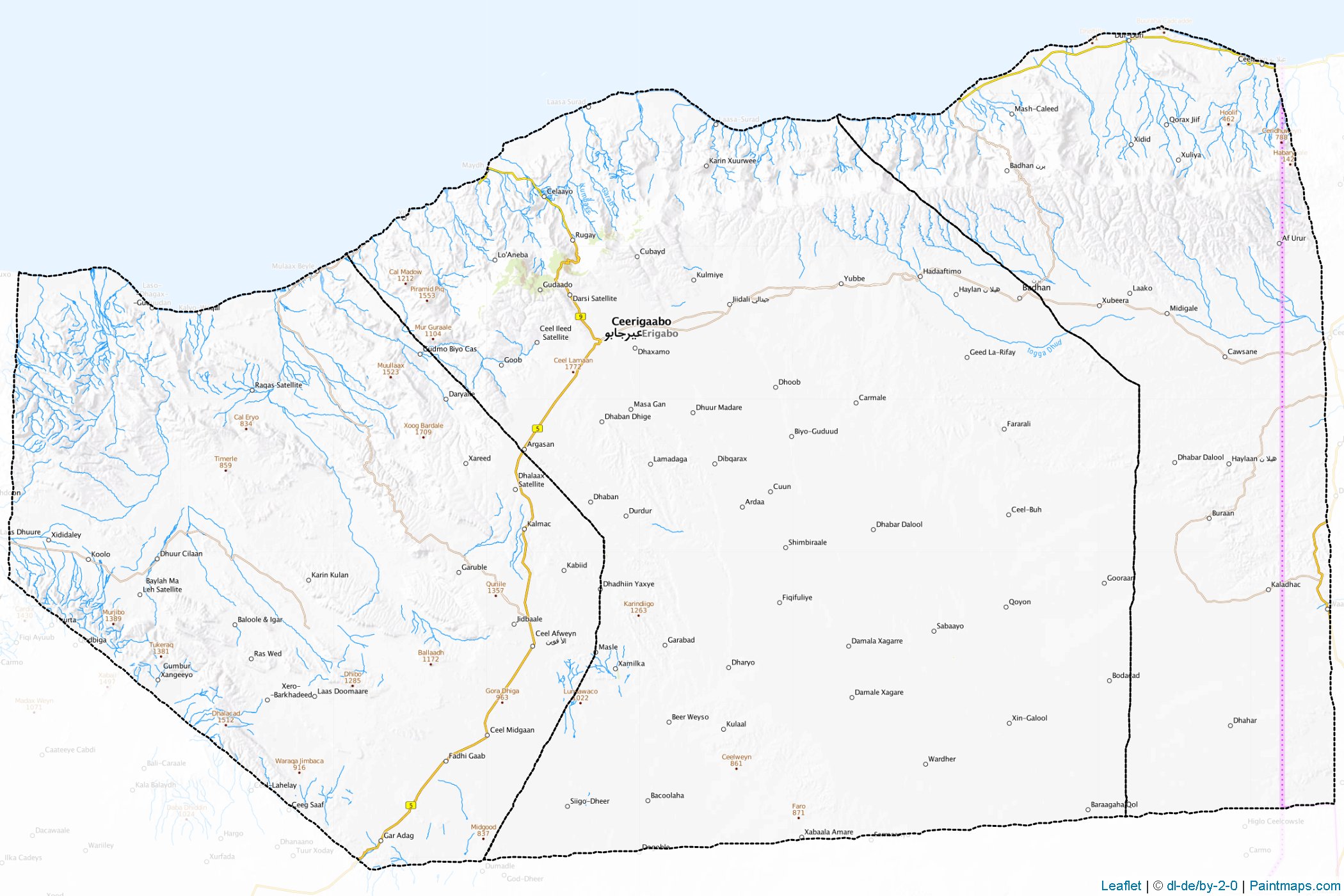 Sanag (Somali) Haritası Örnekleri-1