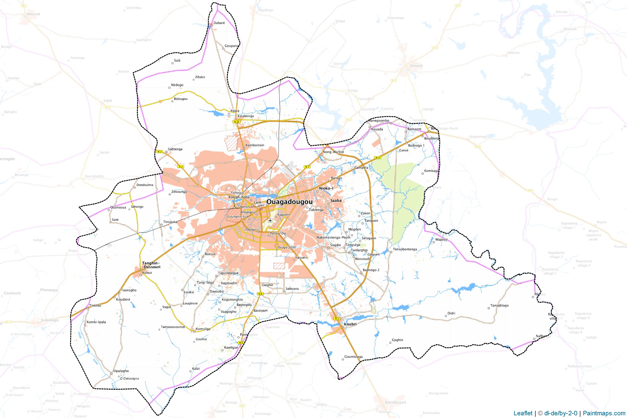 Centre (Burkina Faso) Map Cropping Samples-1