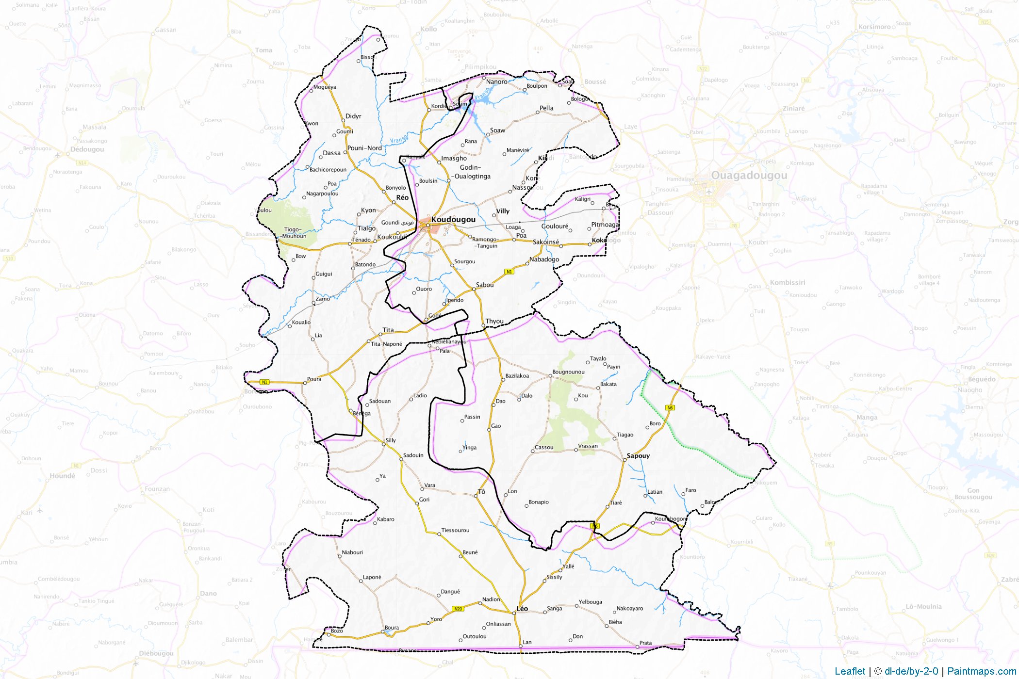 Centre-Ouest (Burkina Faso) Haritası Örnekleri-1