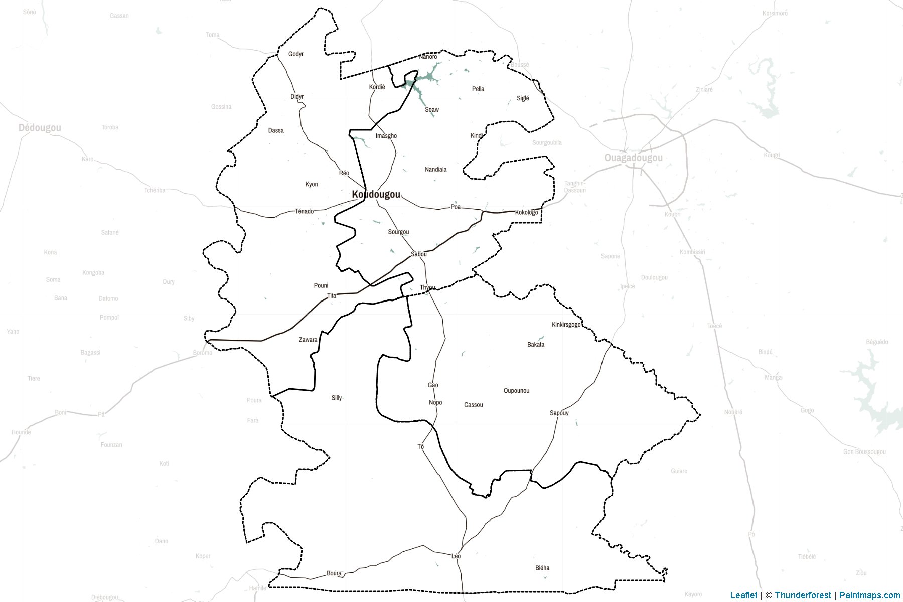 Muestras de recorte de mapas Centre-Ouest (Burkina Faso)-2