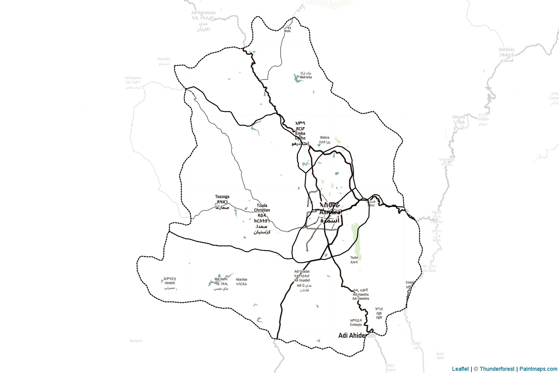 Maekel Region (Eritrea) Map Cropping Samples-2