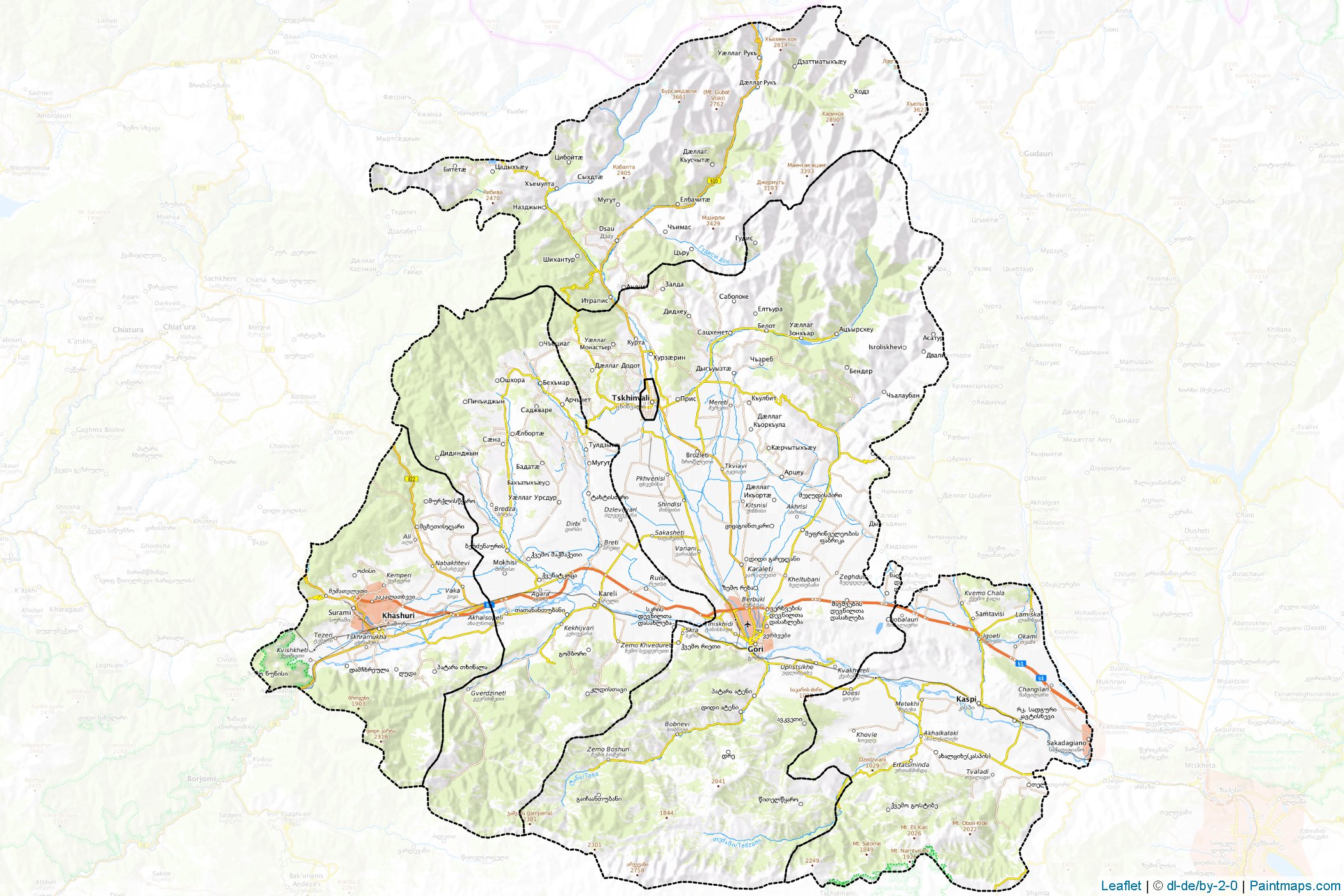 Şida Kartli (Gürcistan) Haritası Örnekleri-1