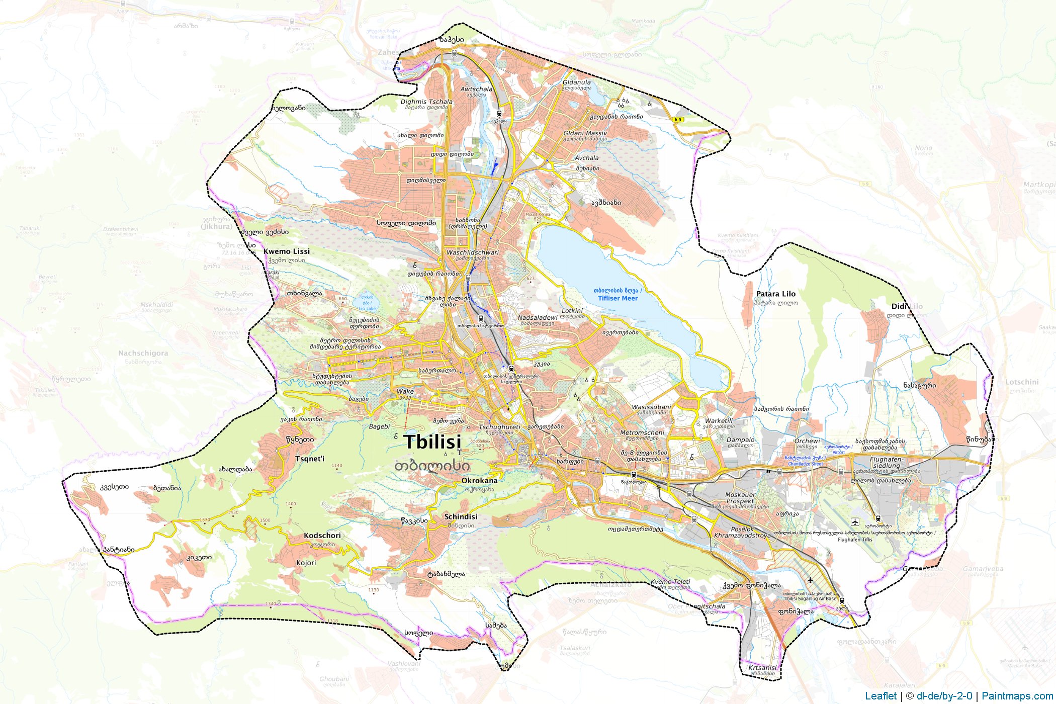 Tbilisi (Georgia) Map Cropping Samples-1