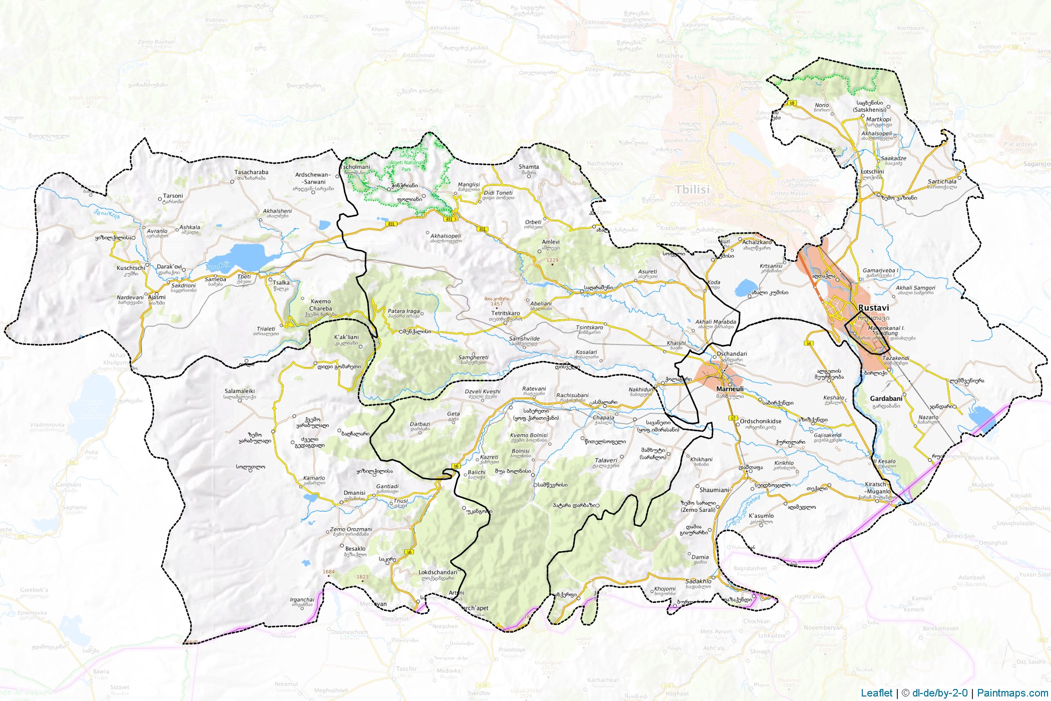 Kvemo Kartli (Georgia) Map Cropping Samples-1