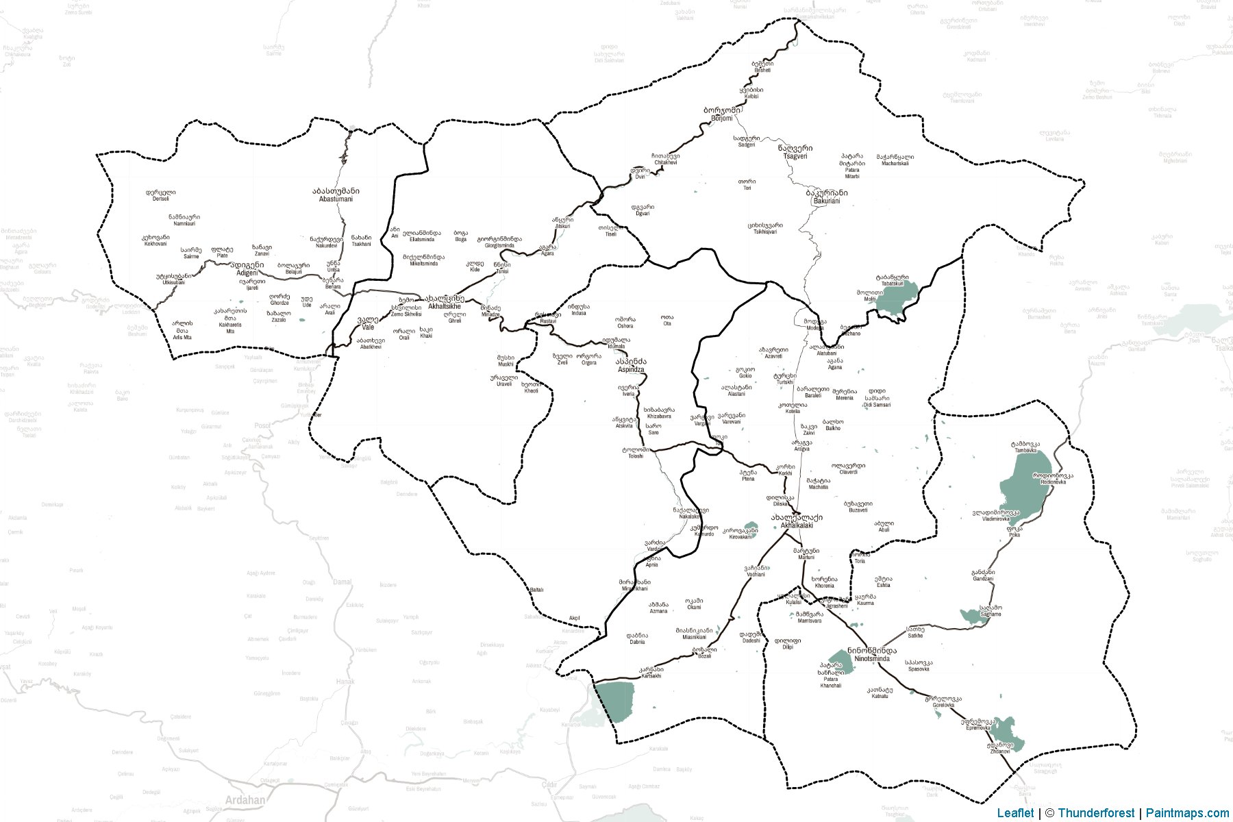 Samtskhe-Javakheti (Gürcistan) Haritası Örnekleri-2