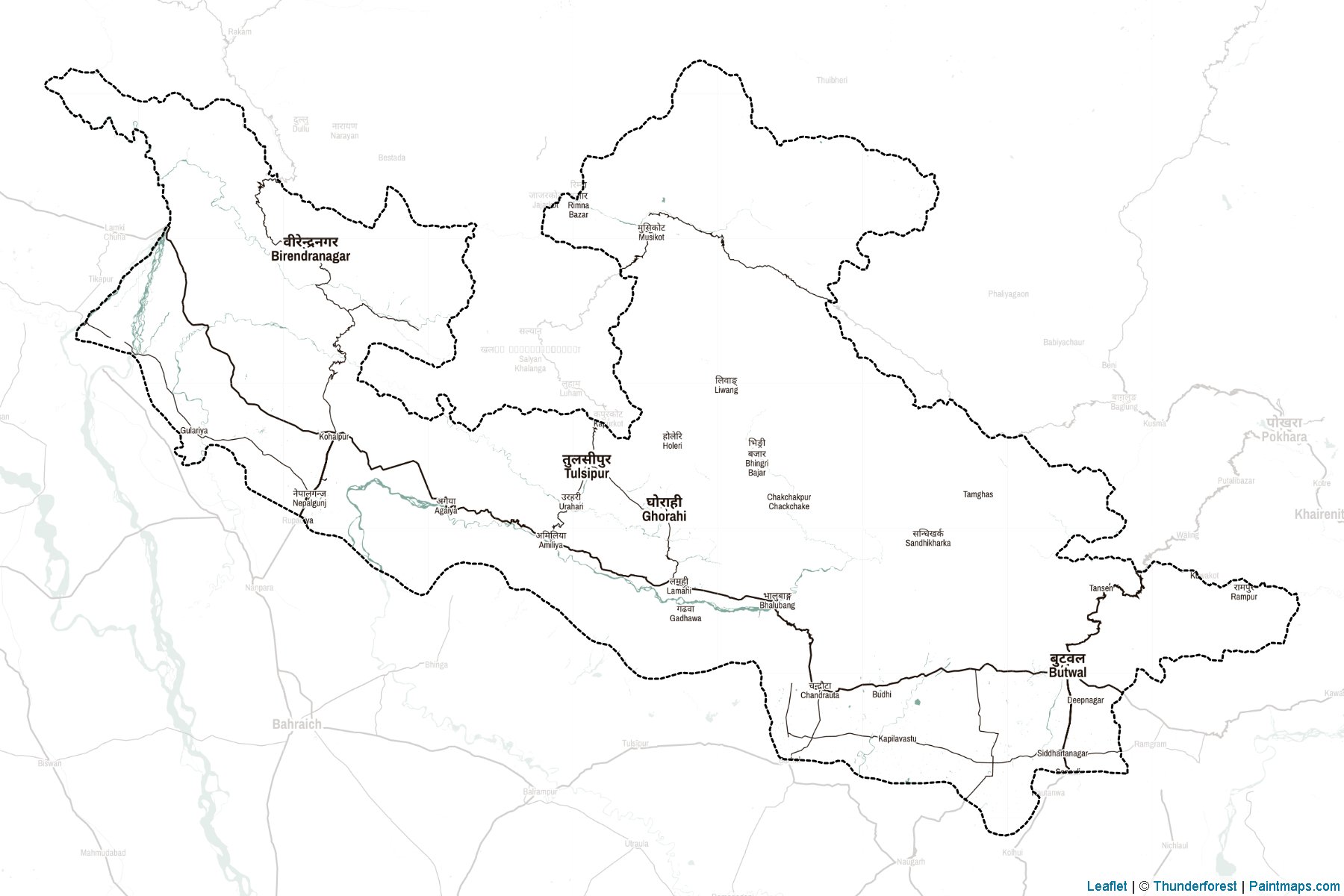 Province No. 5 (Nepal) Haritası Örnekleri-2