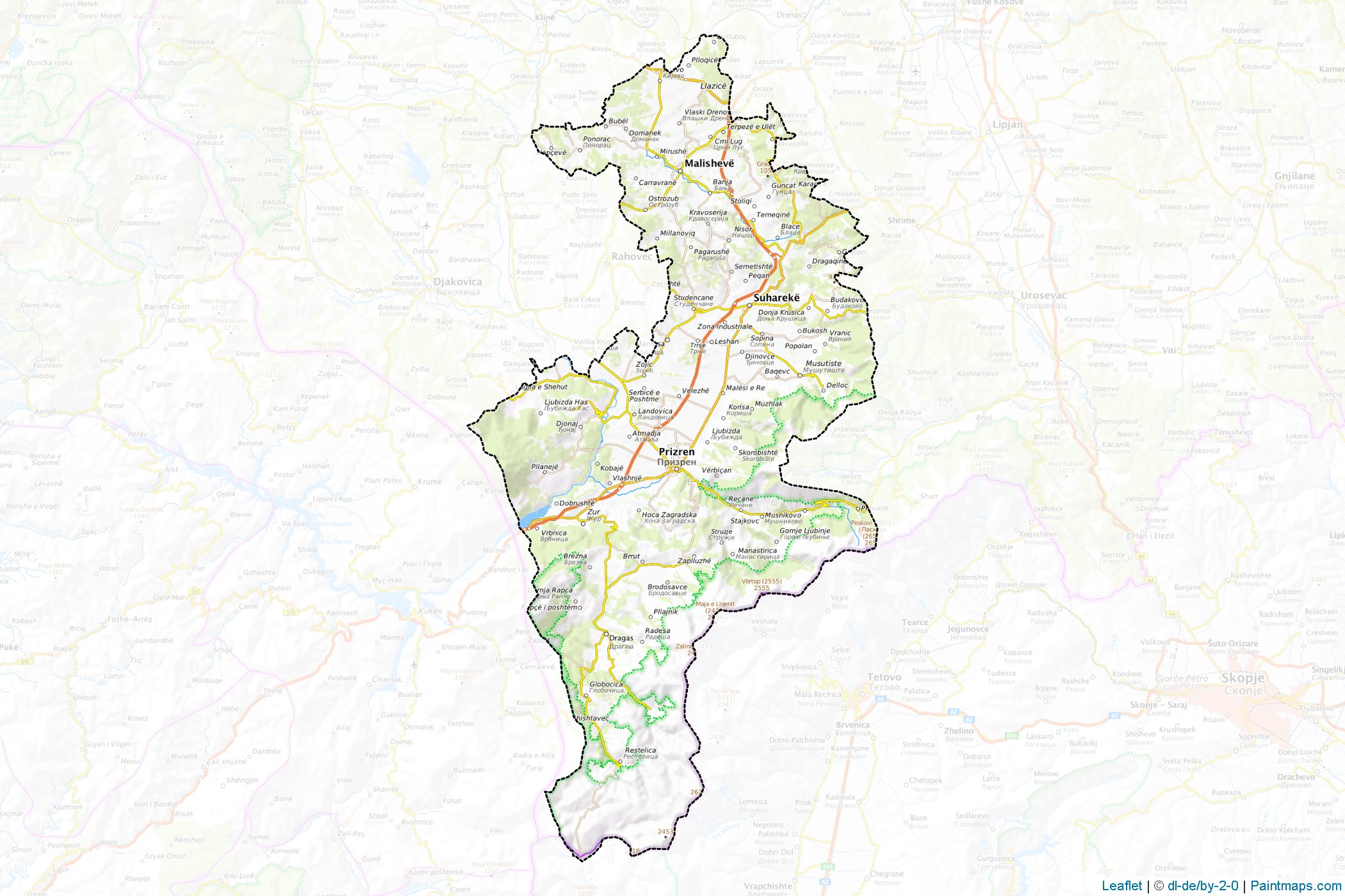 Prizren (Kosovo) Map Cropping Samples-1