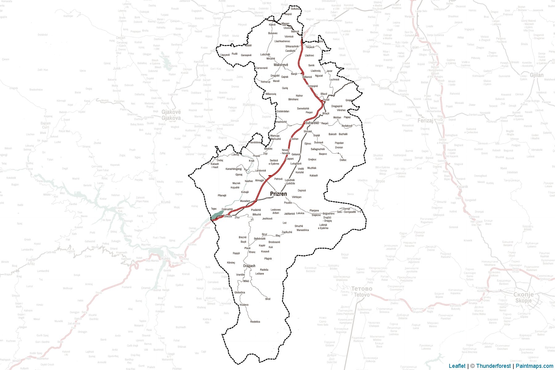 Prizren (Kosovo) Map Cropping Samples-2