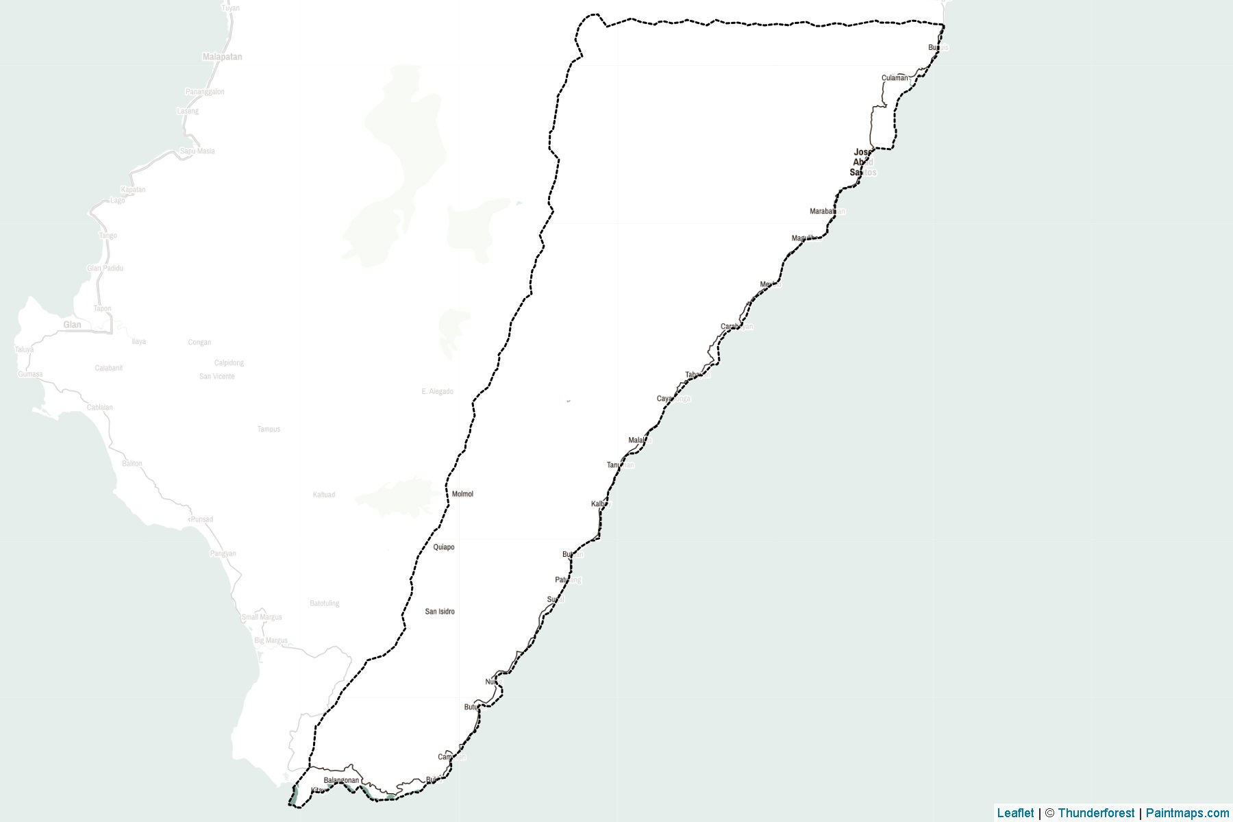 Davao Occidental (Philippines) Map Cropping Samples-2