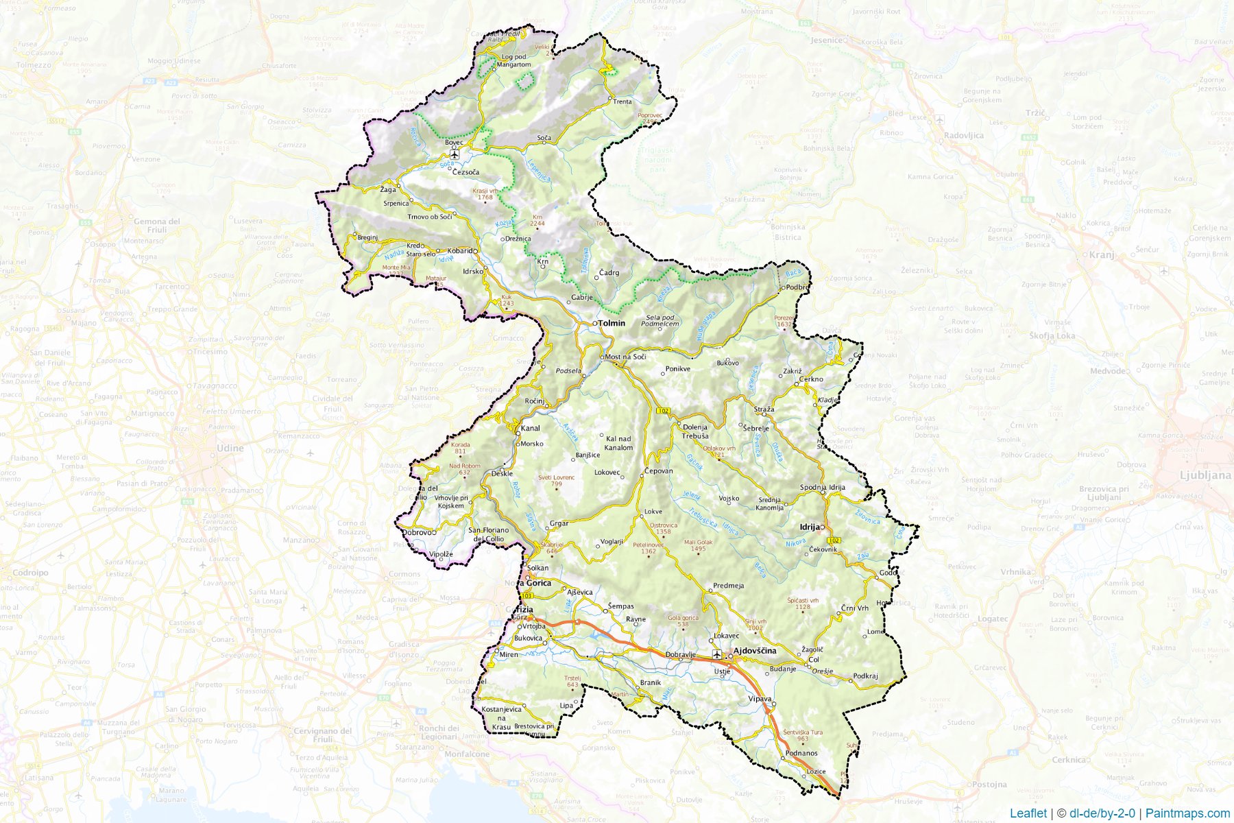 Gorizia (Slovenia) Map Cropping Samples-1