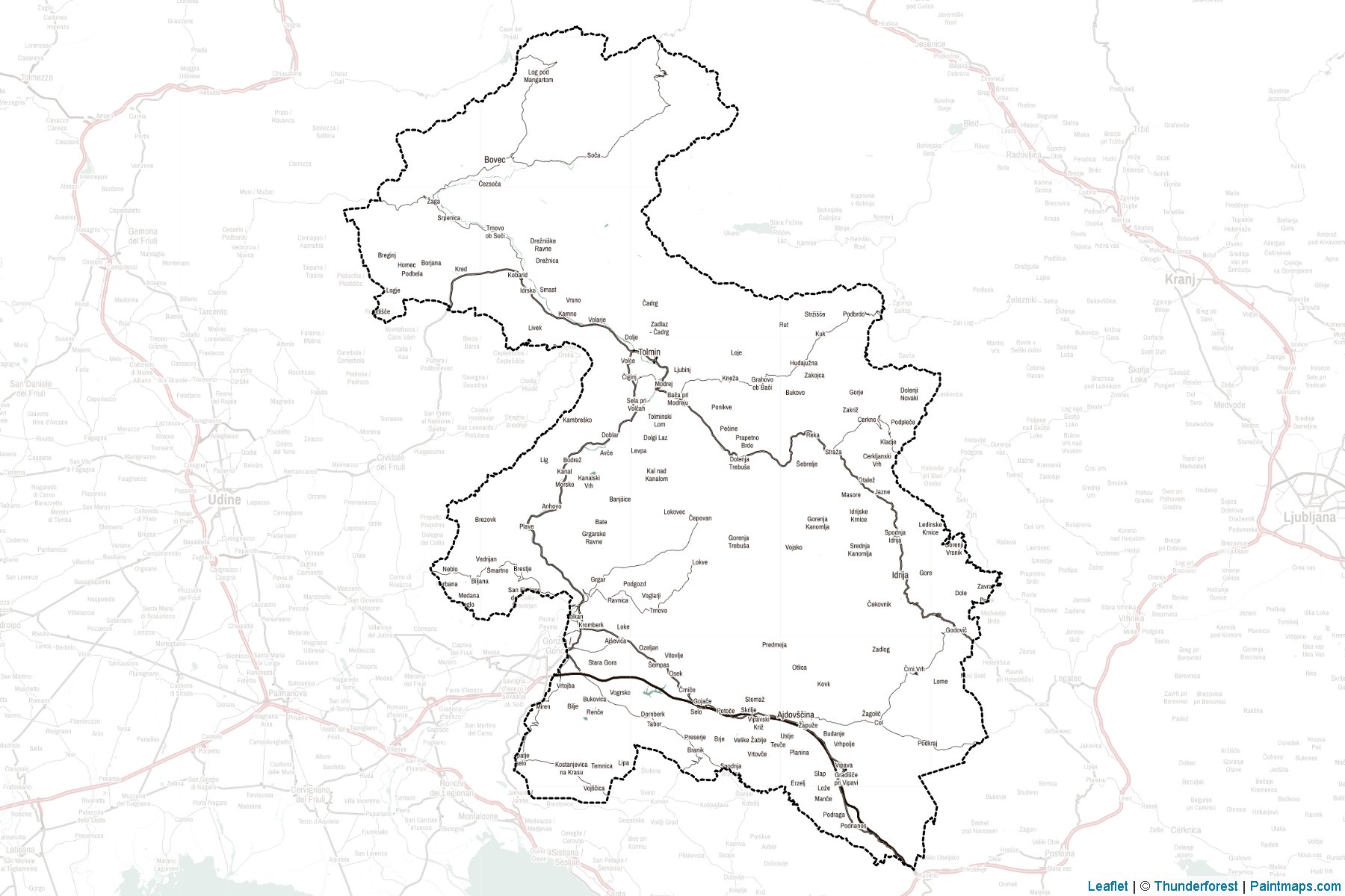 Muestras de recorte de mapas Goriška (Eslovenia)-2